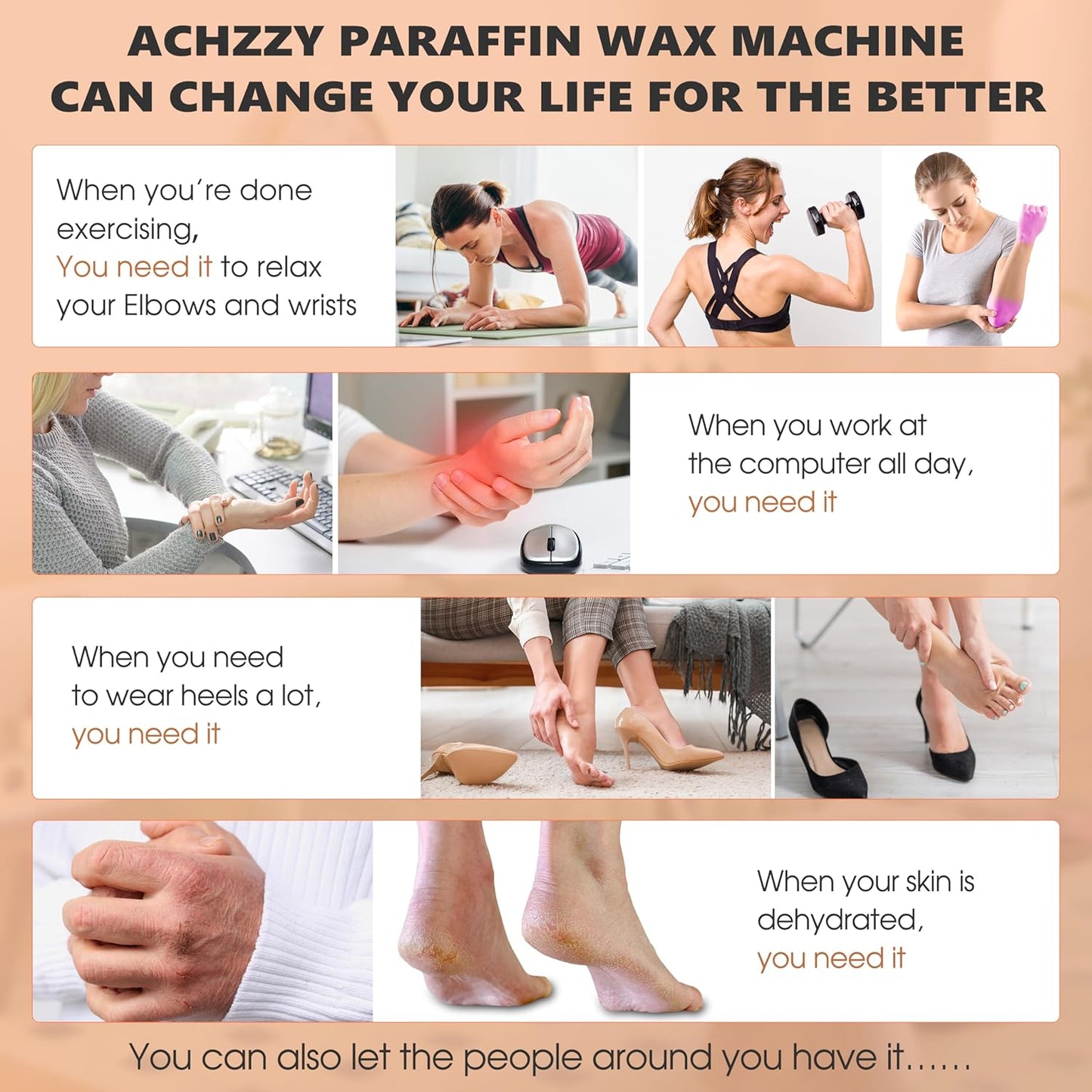 Paraffin Wax Machine for Hand and Feet - 2000ml Paraffin Wax Warmer, Temperature and Reservation Mode, thermostatic Warmer, Nourishing and Moisturizing, Ideal for Home Paraffin Baths