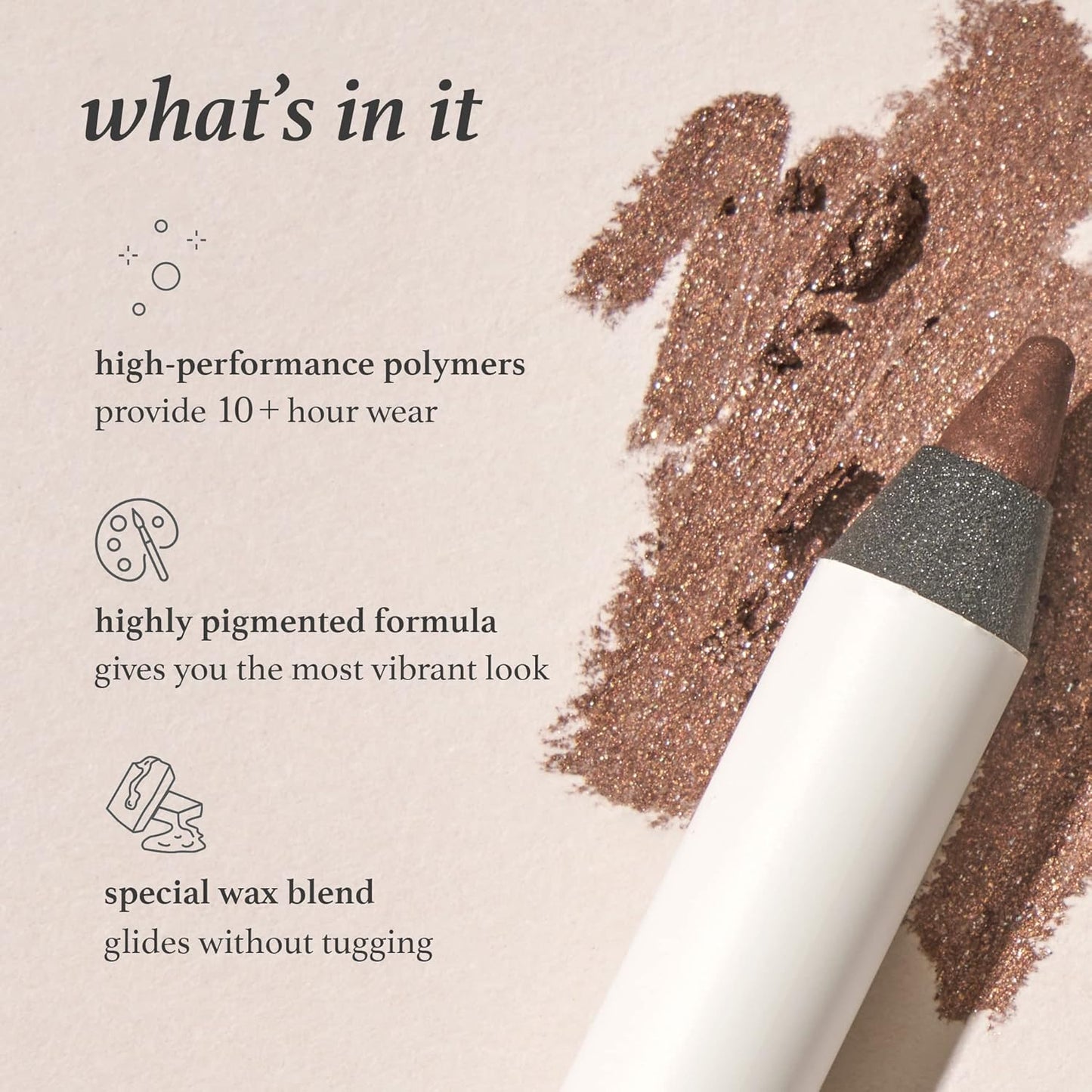 Julep When Pencil Met Gel Sharpenable Multi-Use Longwear Eyeliner Pencil - Sage Grey Shimmer - Transfer-Proof - High Performance Liner Sage Grey