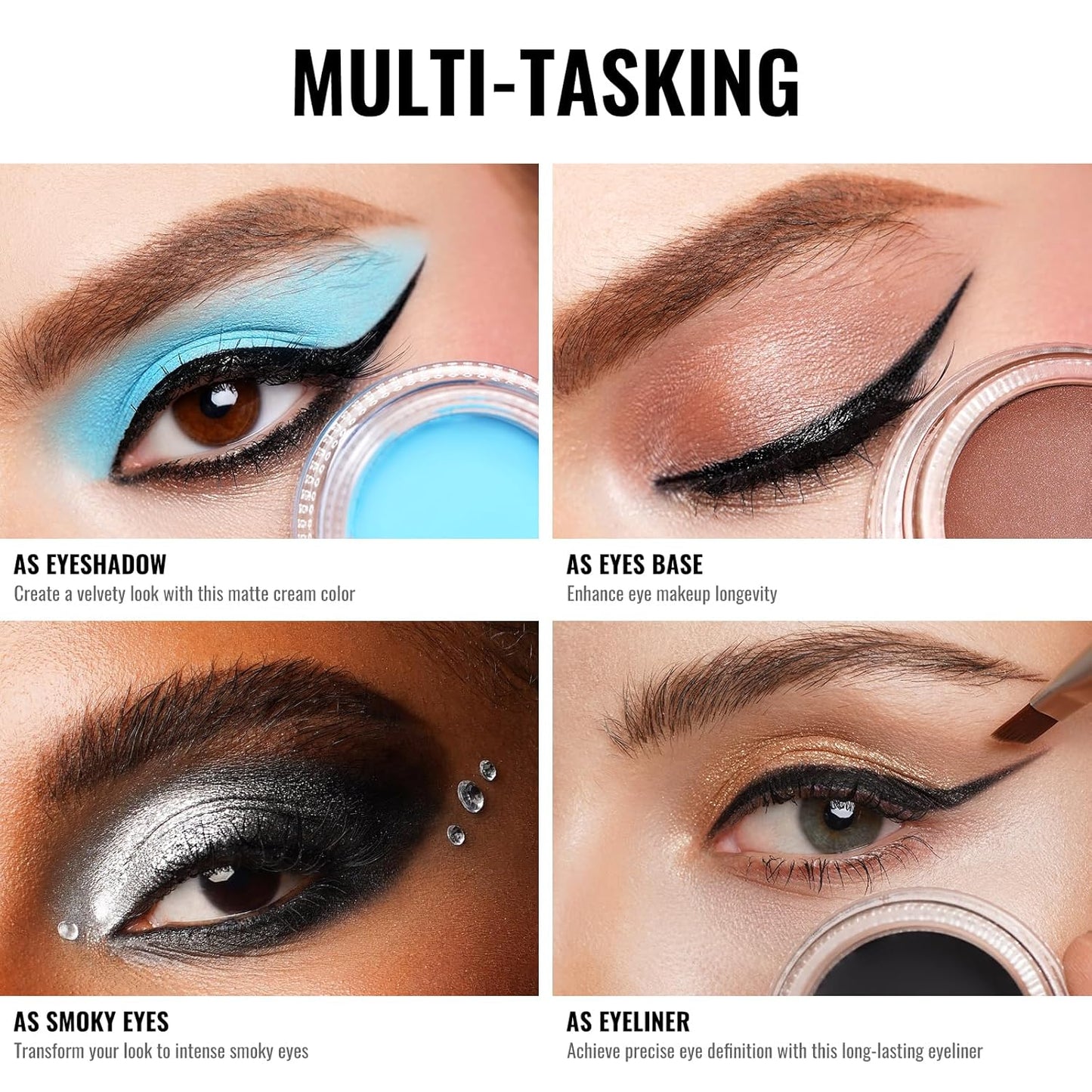 Oulac Matte Eyeshadow 3-in-1 Eyeshadow Eye Primer&Eyeliner Highly Pigmented Waterproof Smudge-proof Long Lasting Wear Smooth&Blendable Formula for Natural Look,Vegan & Cruelty-Free,CM07