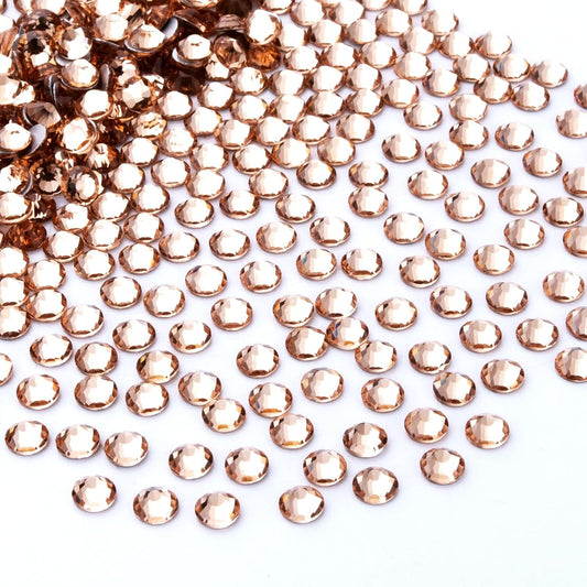 1440Pcs Champagne Crystal Rhinestones,Glass Flatback Rhinestones Gemstones for Nail Face Makeup Art Crafts Clothes Decoration -(SS12,3.0mm,Champagne)