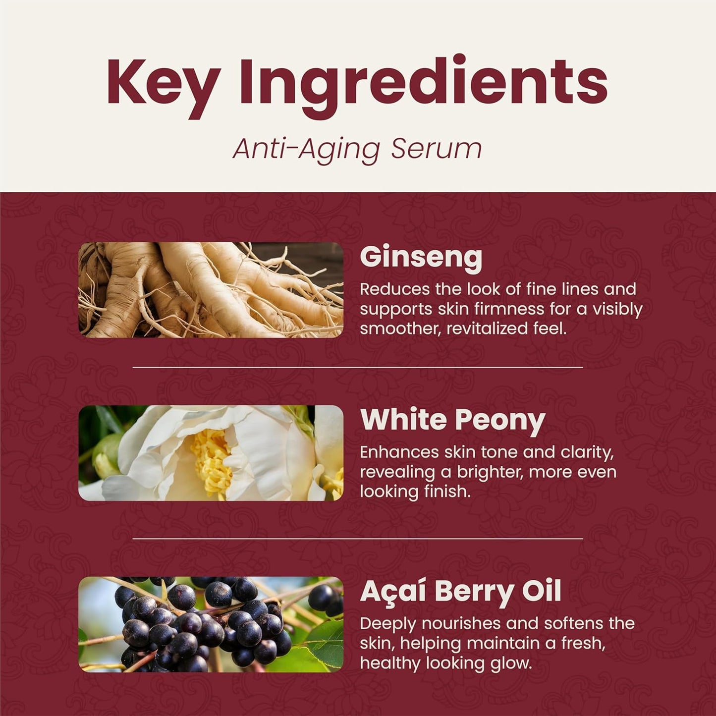 Anti Aging Serum – Plant-Based Retinol & Peptide Alternative with Açai Berry Oil, Ginseng & Pomegranate – Rejuvenating Face Serum for Wrinkles & Dark Spots – Lightweight & Hydrating – 0.50 oz
