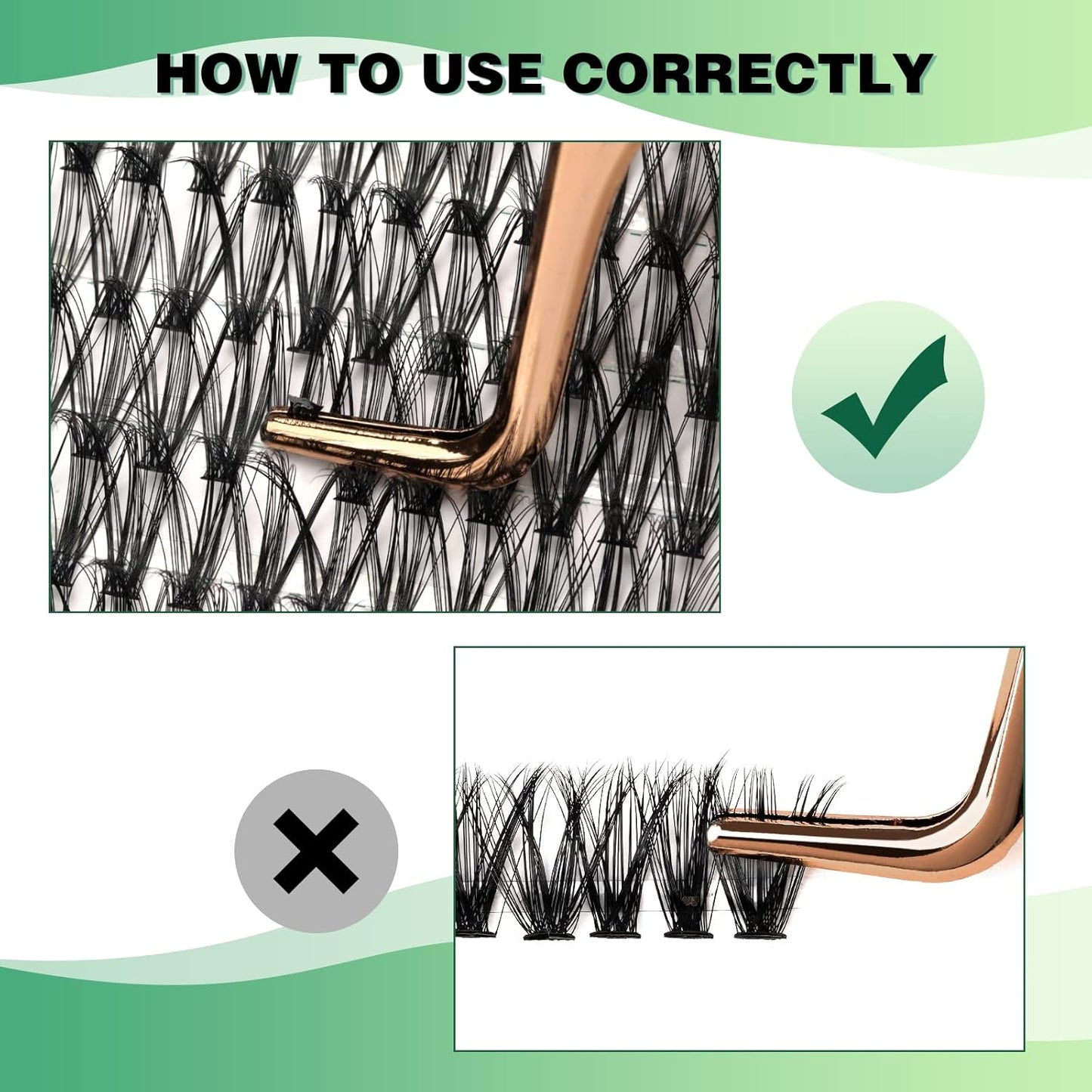 Lash Clusters 300pcs Individual Lashes 30D 0.07D Curl 18mm DIY Eyelash Extension KEYYOU Large Tray Volume Soft&Natural Cluster Lashes(30D-0.07D,18）