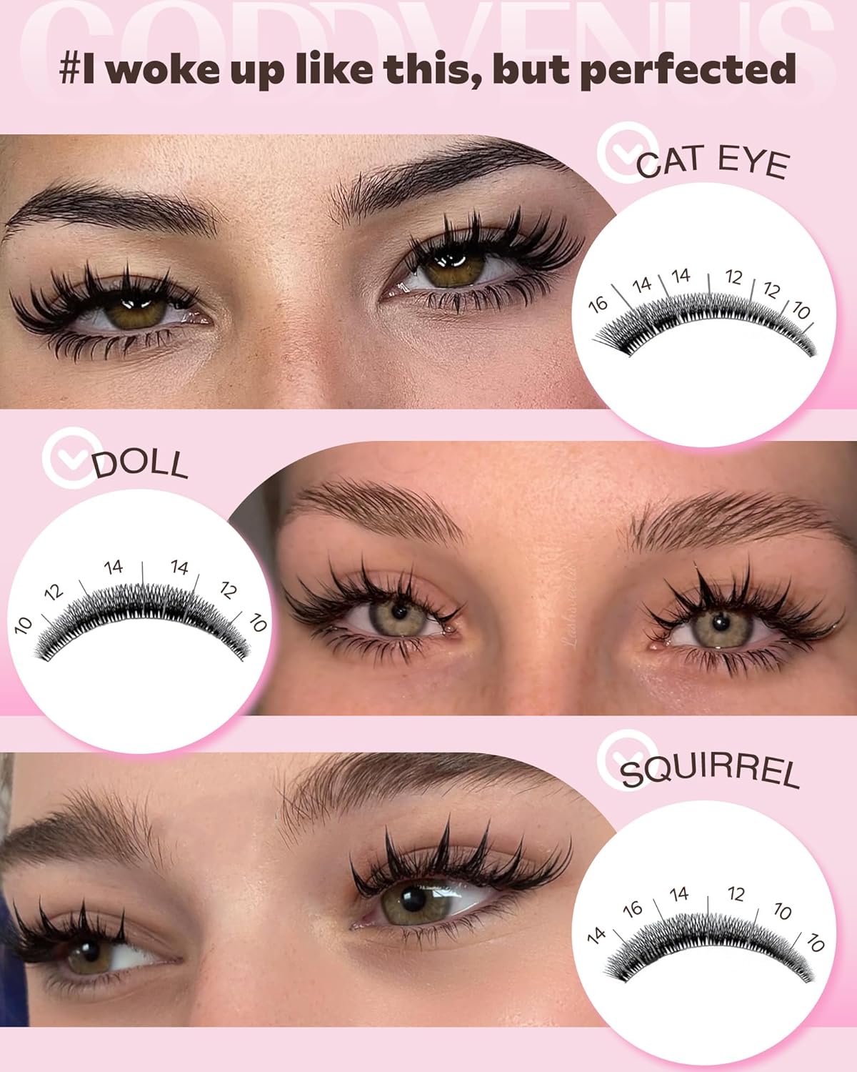 Manga Lash Clusters Natural Wispy 300 Pcs Fairy Eyelash Clusters 10-16mm Fluffy Cluster Eyelash Extensions Anime Cosplay No Plastic Feel Individual Lash Extension CC Curve