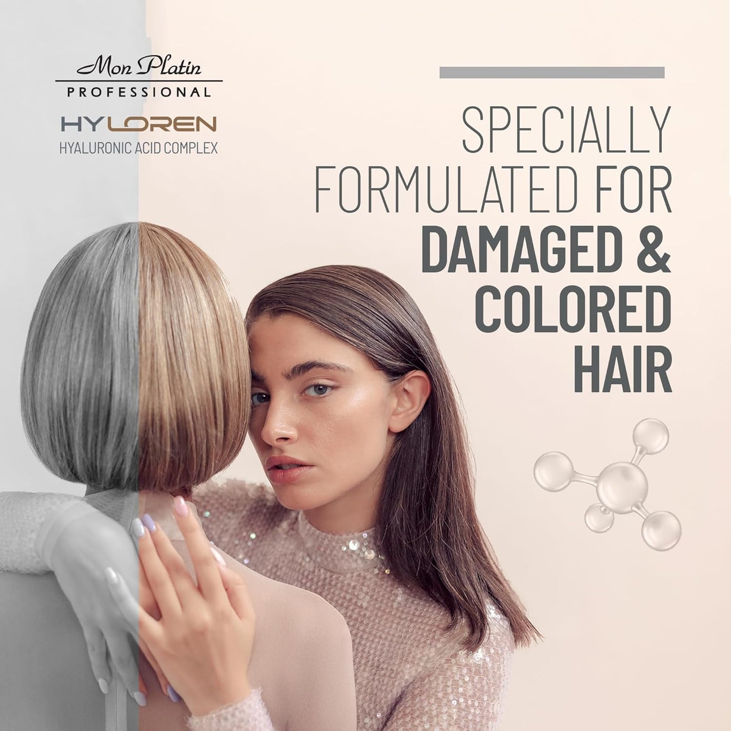 Mon Platin Hair Mask & Dream Hair Serum Bundle, Moisturizing Shampoo – Deep Conditioning Mask Formula for Dry and Damaged Hair with Glossy Shine & Heat Protection, Prevents Color Fading