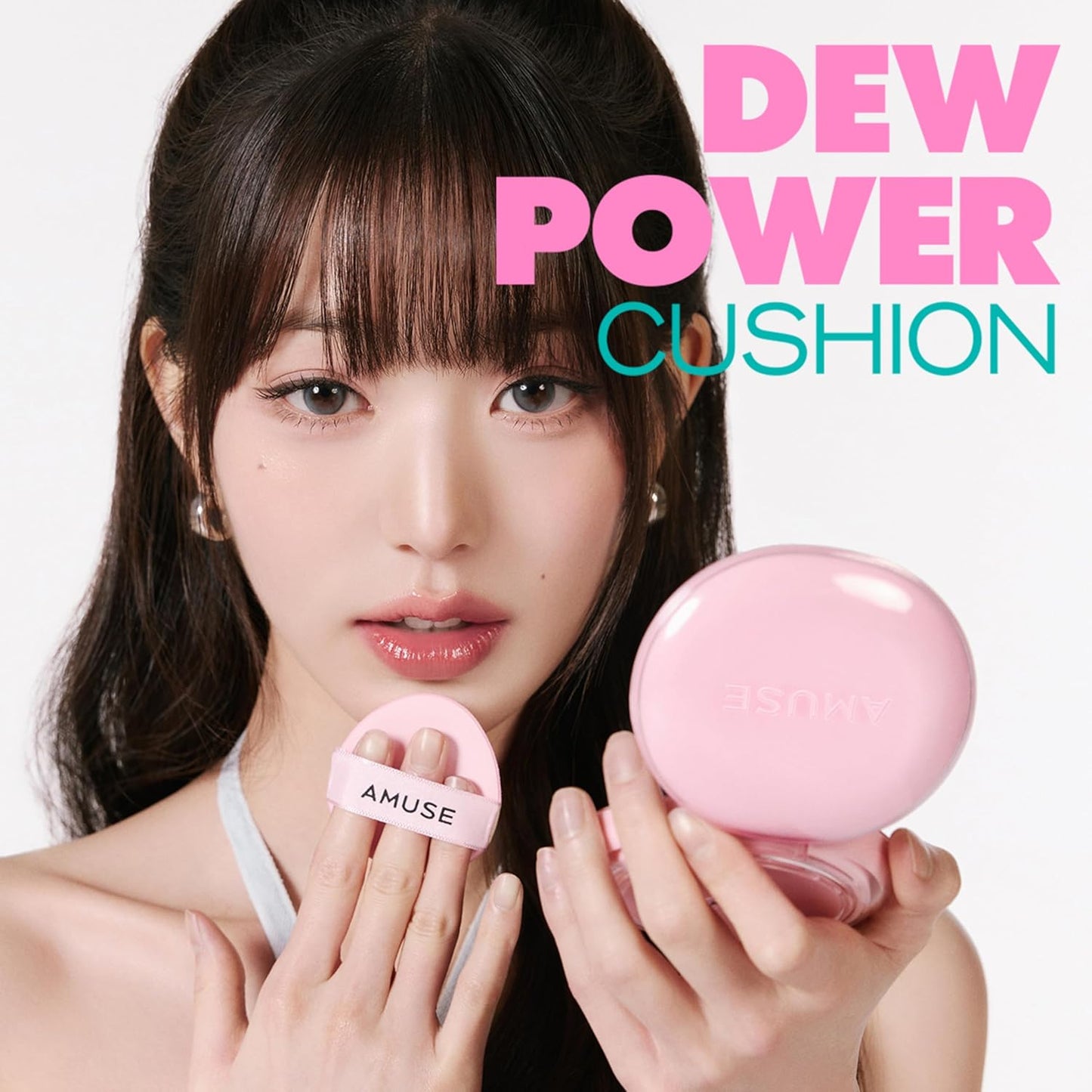 Amuse SEOUL DEW POWER VEGAN CUSHION FOUNDATION | Dewy, glow, long-lasting, double coverage, clean beauty, lightweight, natural look, foundation for sensitive skin, hydrating cushion (02 HEALTHY)