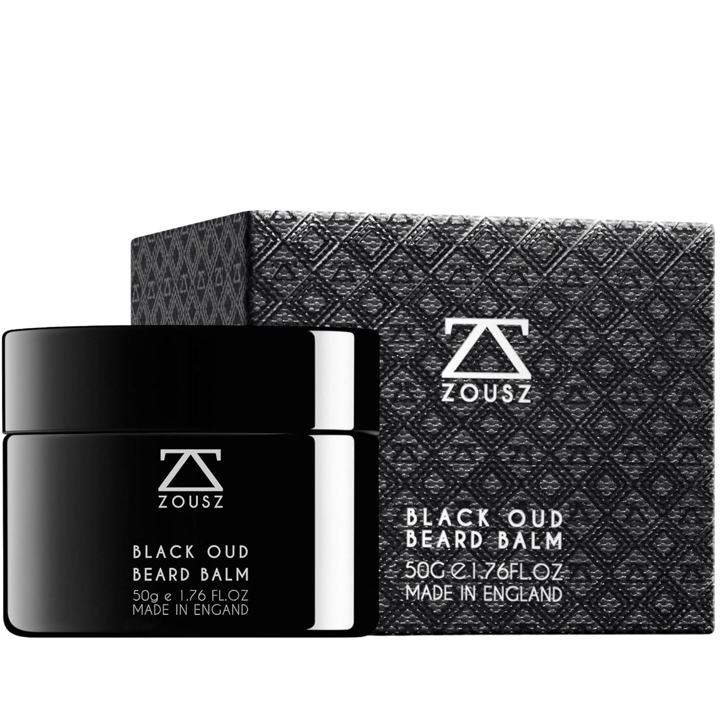Black Oud Beard Balm for Men – Luxurious Beard Cream with Shea Butter, Coconut Oil & Rich Cream Texture – Deep Conditioning & Styling – 50g