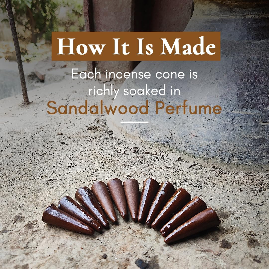 बूँद | Boond Fragrances Sandali Dhoop - Pure Sandalwood Incense Cones