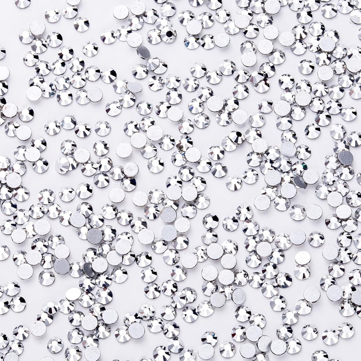 3000Pcs Silver Crystal Rhinestones,Glass Flatback Rhinestones Mini Gemstones for Nail Face Makeup Art Crafts Clothes Decoration -(SS4,1.6mm,Silver)