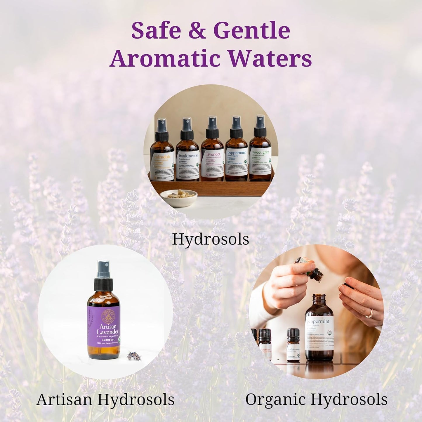 Aromatics International Sweet Grass Hydrosol 100ml | Fresh Aromatic Spray for Home Spaces
