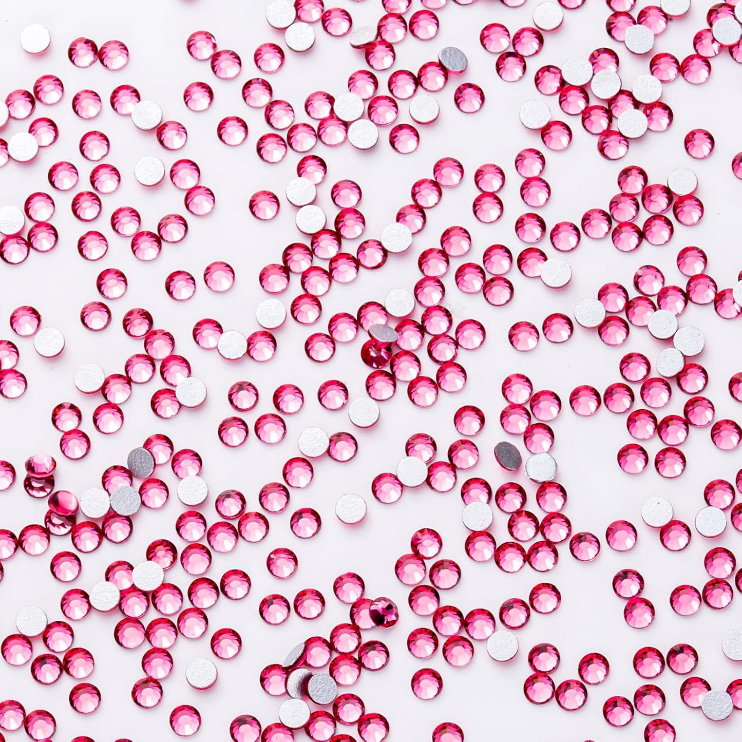 1440Pcs Rose Crystal Rhinestones,Glass Flatback Rhinestones Gemstones for Nail Face Makeup Art Crafts Clothes Decoration -(SS12,3.0mm,Rose)