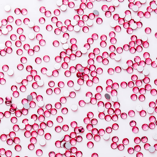 1440Pcs Rose Crystal Rhinestones,Glass Flatback Rhinestones Gemstones for Nail Face Makeup Art Crafts Clothes Decoration -(SS12,3.0mm,Rose)