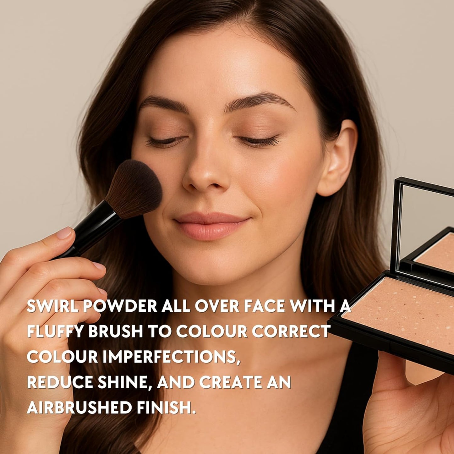 Ready to Wear Lasting Couture Finish - Color Correcting Powder Makeup Compact, Universal Correcting Foundation - Deluxe Size