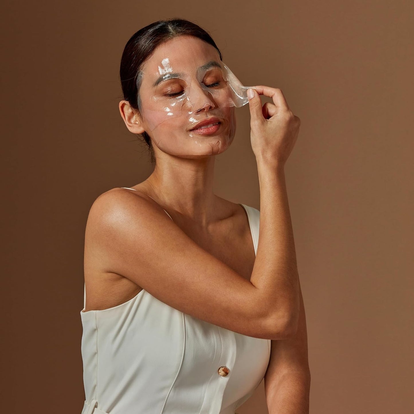 GOLD COLLAGEN Hydrogel Mask Set - Face Masks Skincare for Dehydrated Tired Skin, Wrinkles, Fine Lines, Pack of 4, Skin Care Collagen Face Mask with Hyaluronic Acid, Cooling Effect, Made in South Korea