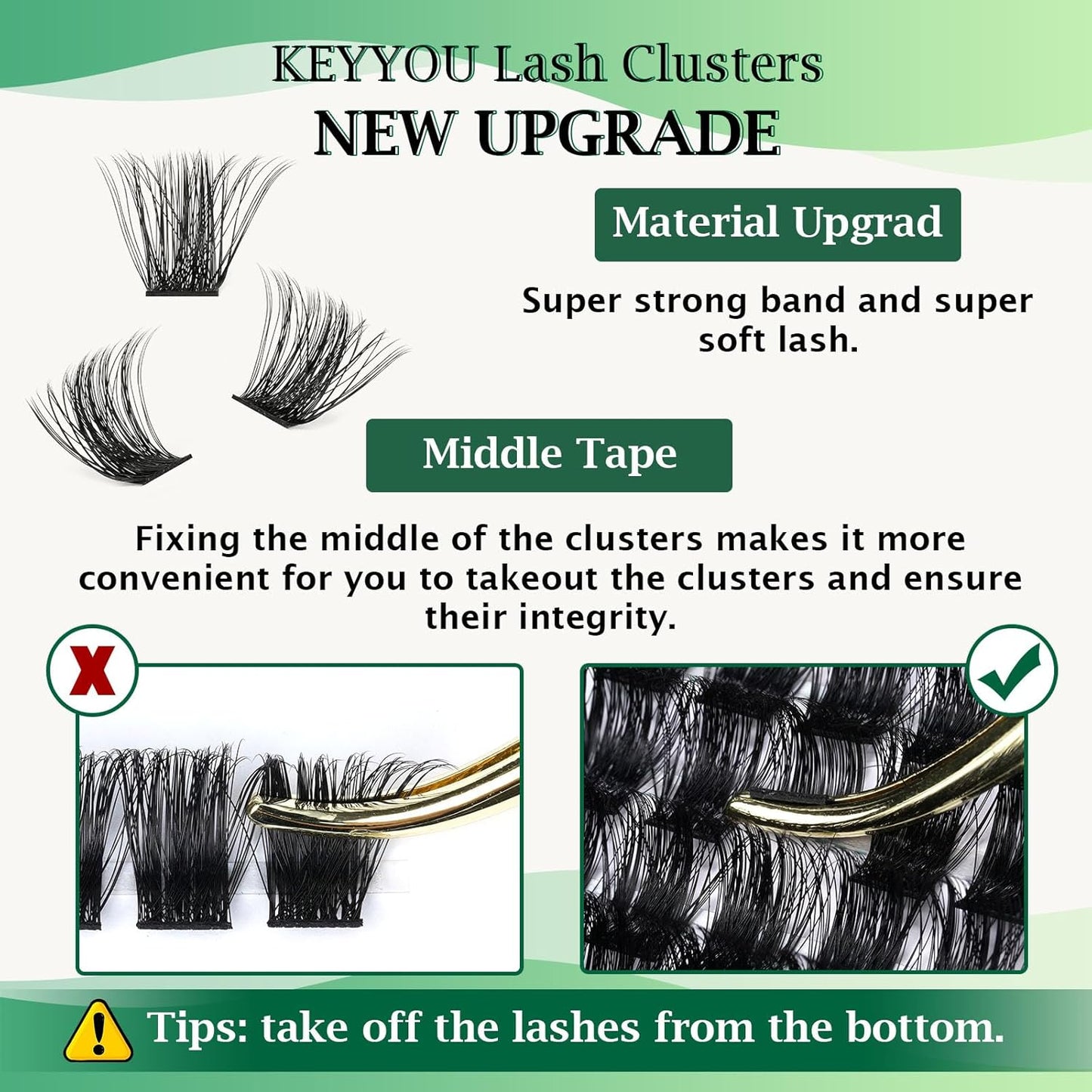 Lash Clusters,96 Pcs Cluster Lashes D Curl 14mm DIY Lash Extensions Eyelash Clusters,KEYYOU Volume Wispy Individual Lashes Soft&Comfortable Easy DIY at Home(Y04,D-14mm)