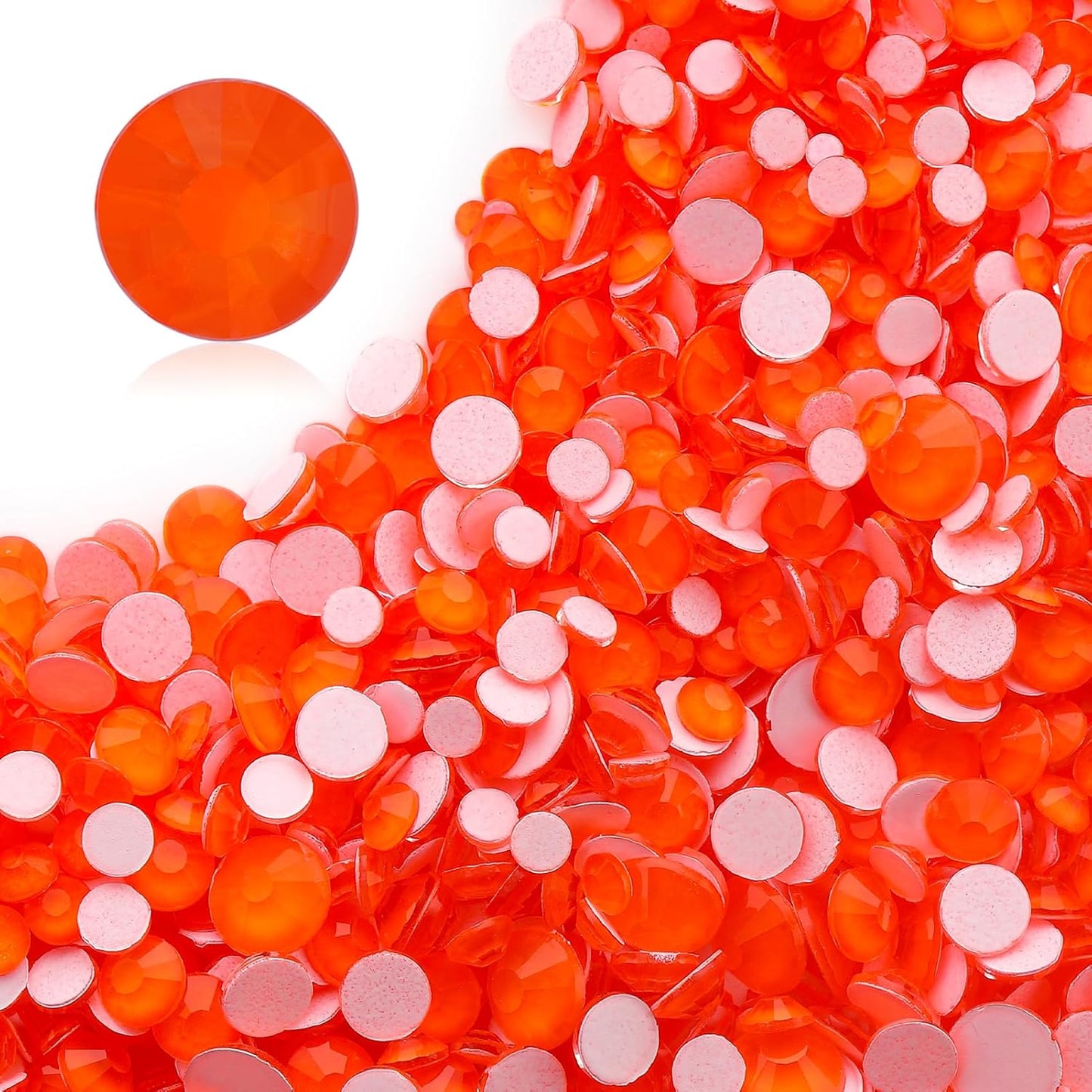 Neon Hyacinth Flatback Rhinestones, Glass Rhinestones for Nail Art and Craft, Glue Fix, Loose Crystal Gemstones(Neon Hyacinth, SS10, 1440pcs, 2.7-2.8mm)