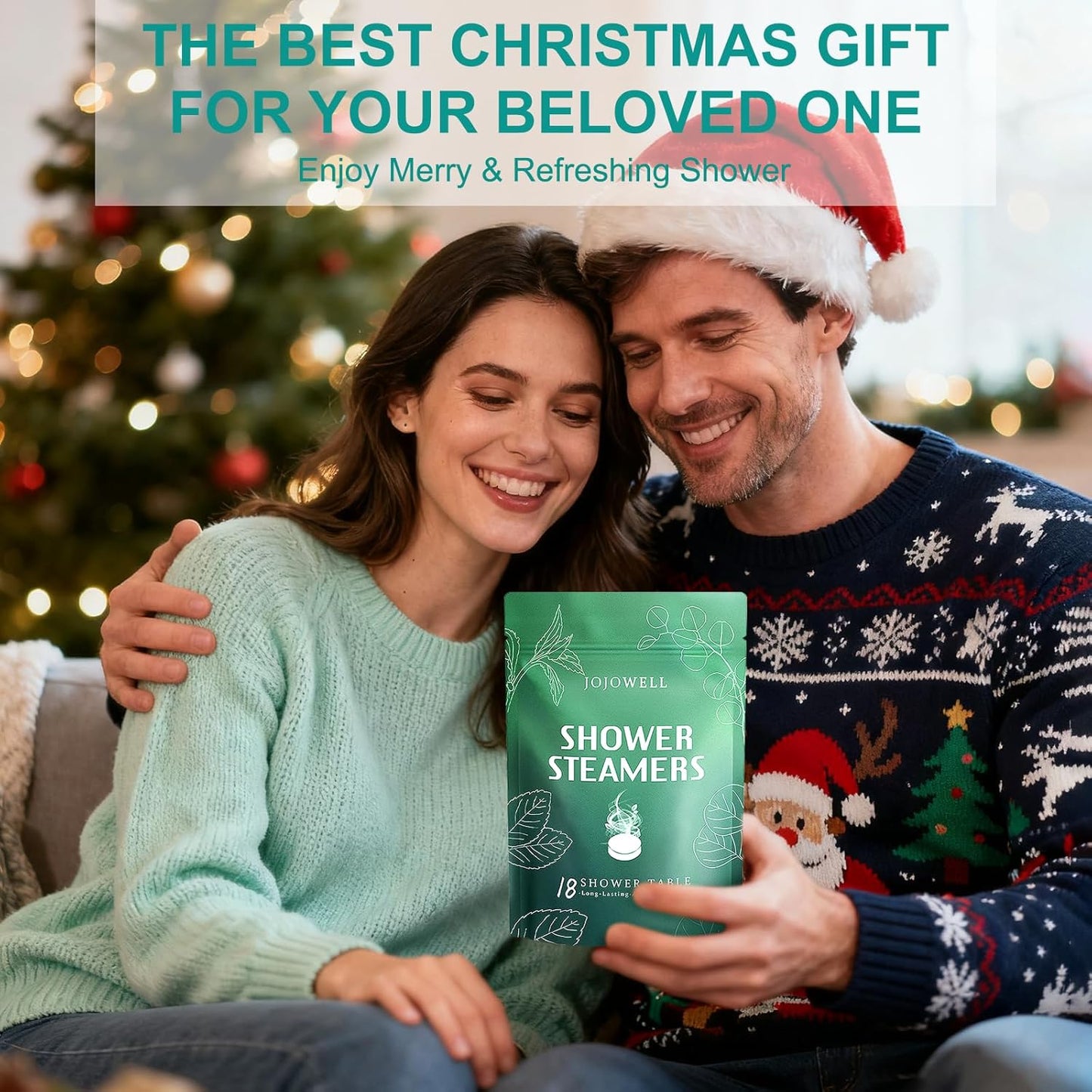 Shower Steamers Aromatherapy - 18 Pack Shower Bombs Birthday Christmas Gifts for Women Men, Eucalyptus for Shower with Essential Oils, Nasal Relief,Self Care Spa Gifts for Women - Eucalyptus & Mint