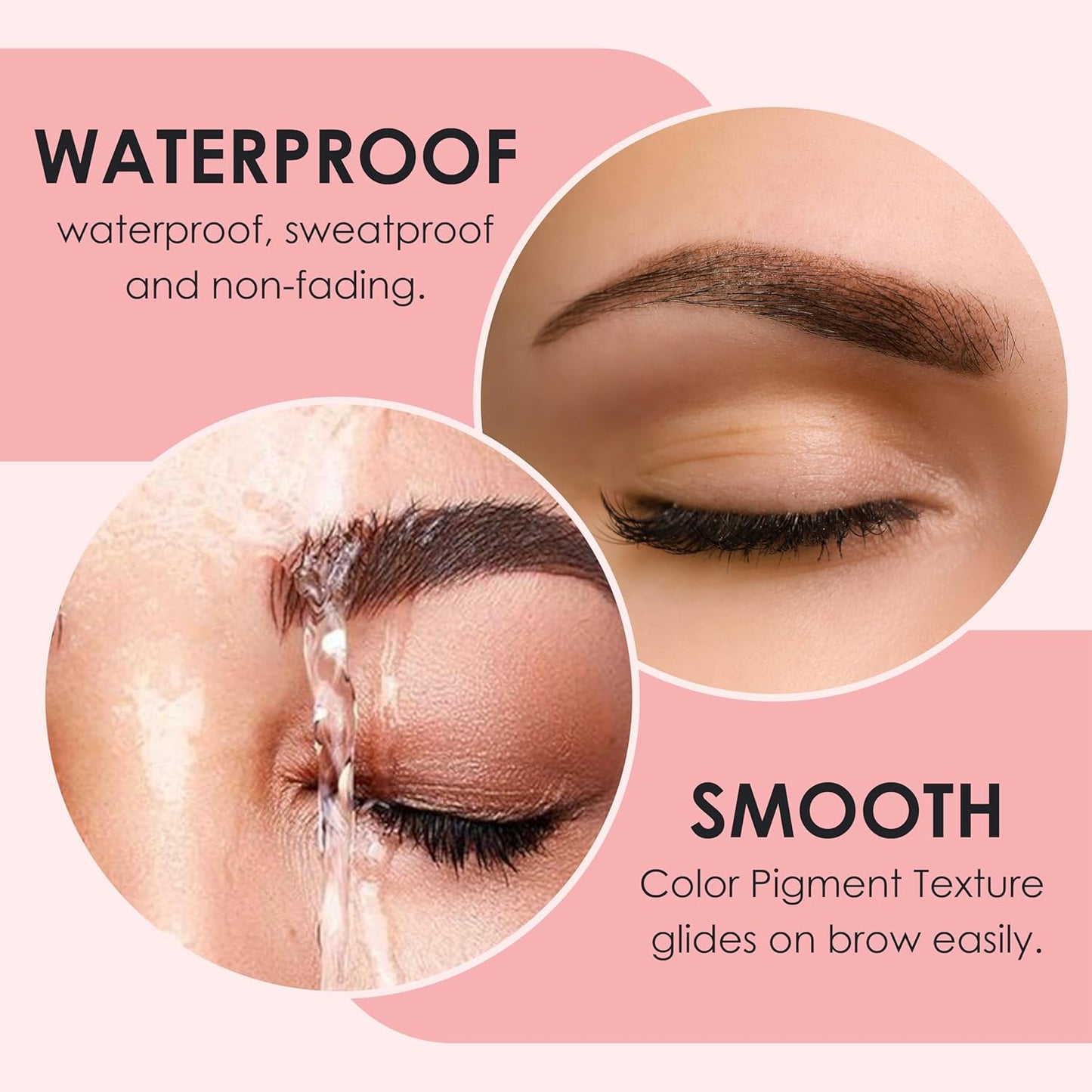 Luxe Cosmetics - Brown Color Set for Lashes and Brows - Long Lasting Temporary Color (Up to 4 Weeks) - Vegan & Cruelty-Free - for Salon & Home Use