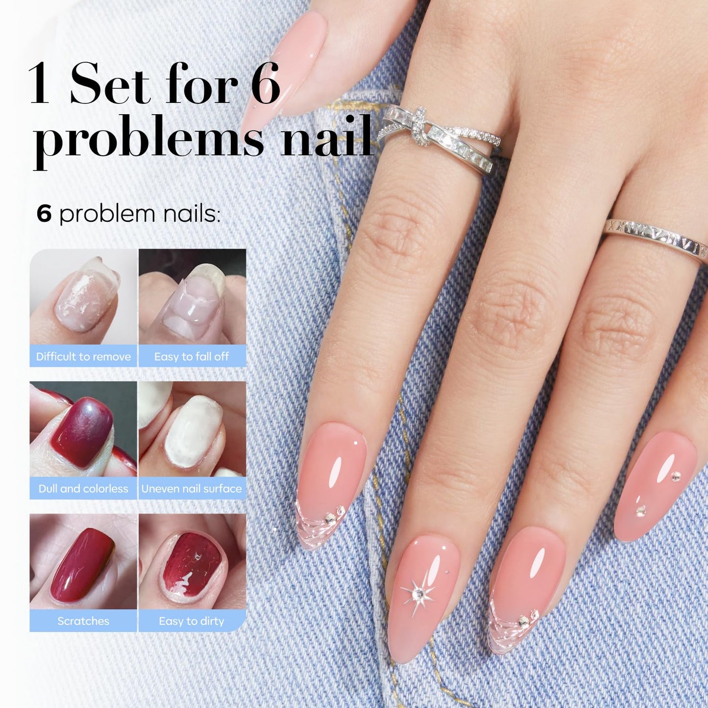 AZUREBEAUTY 2-in-One Clear Base & Top Coat Nail Polish Strengthener Set – Quick Dry, High Shine, Long Lasting, Air Dry, 2 Bottles 10ml, Gentle Formula, Natural Ingredients, Salon Quality