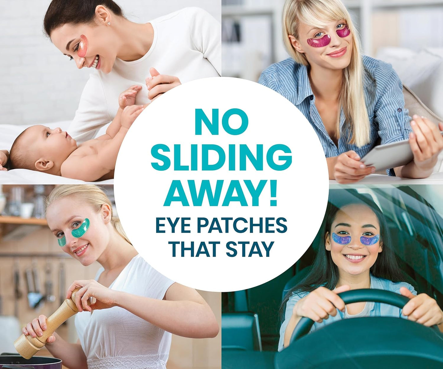 Stylia Under Eye Patches for Puffy Eyes and Dark Circles (12 Pairs) - Marine Collagen Under Eye Mask with Vitamin C, Hyaluronic Acid, Pearl Extract - Eye Masks for Dark Circles and Puffiness