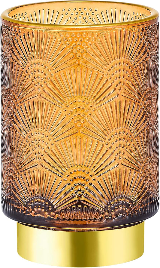 Makeup Brush Holder Organizer,Toothbrush Holders,Desk Pen Pencil Holder,Multifunctional Vintage Glass Brush Cup（A41-5-US）