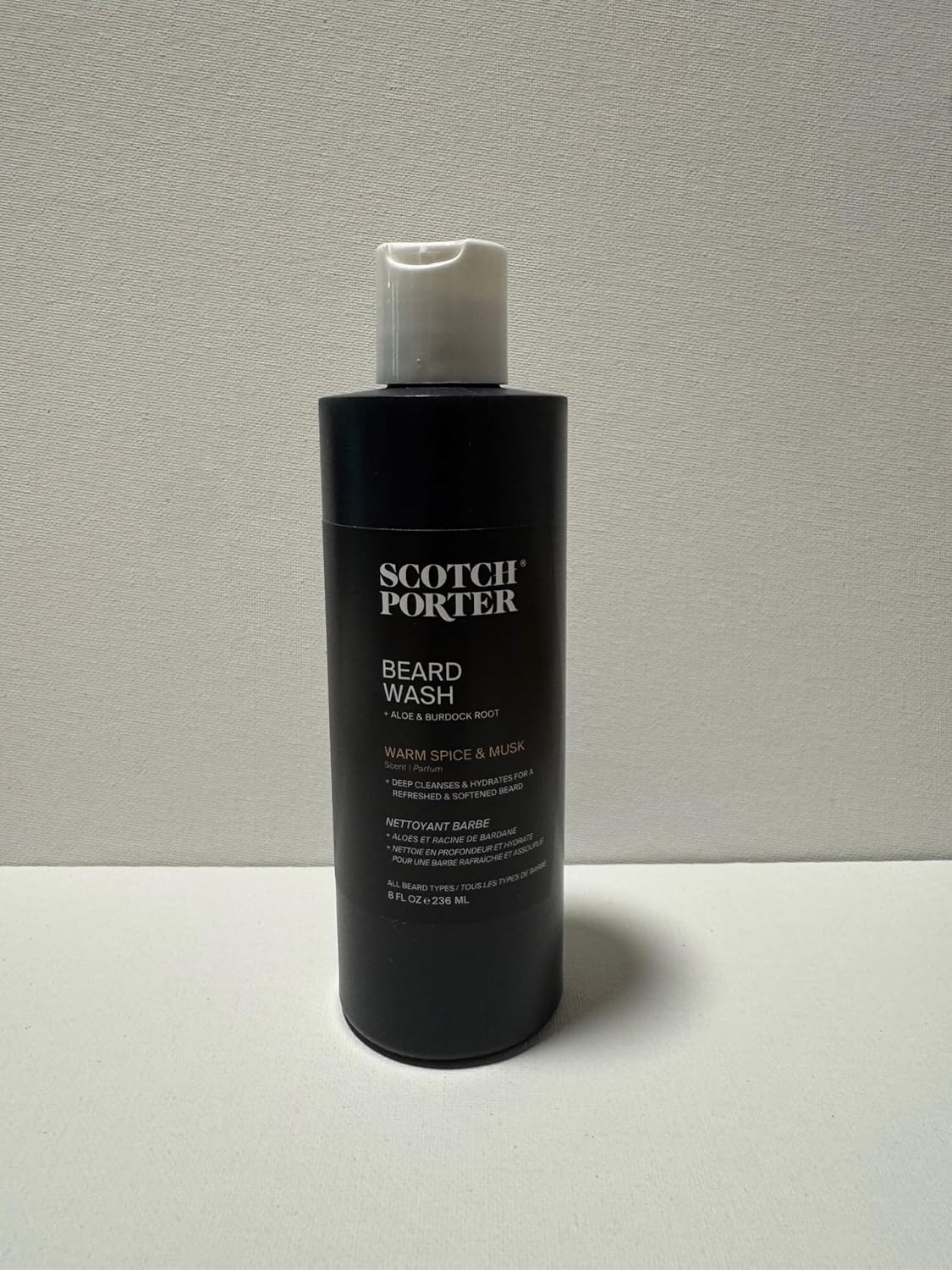 Scotch Porter Moisturizing Beard Wash – Cleanse, Refresh, Hydrate & Soften Coarse, Dry Facial Hair while Protecting Skin for a Fuller/Healthier-Looking Beard – Original Scent, 8 oz. Bottle
