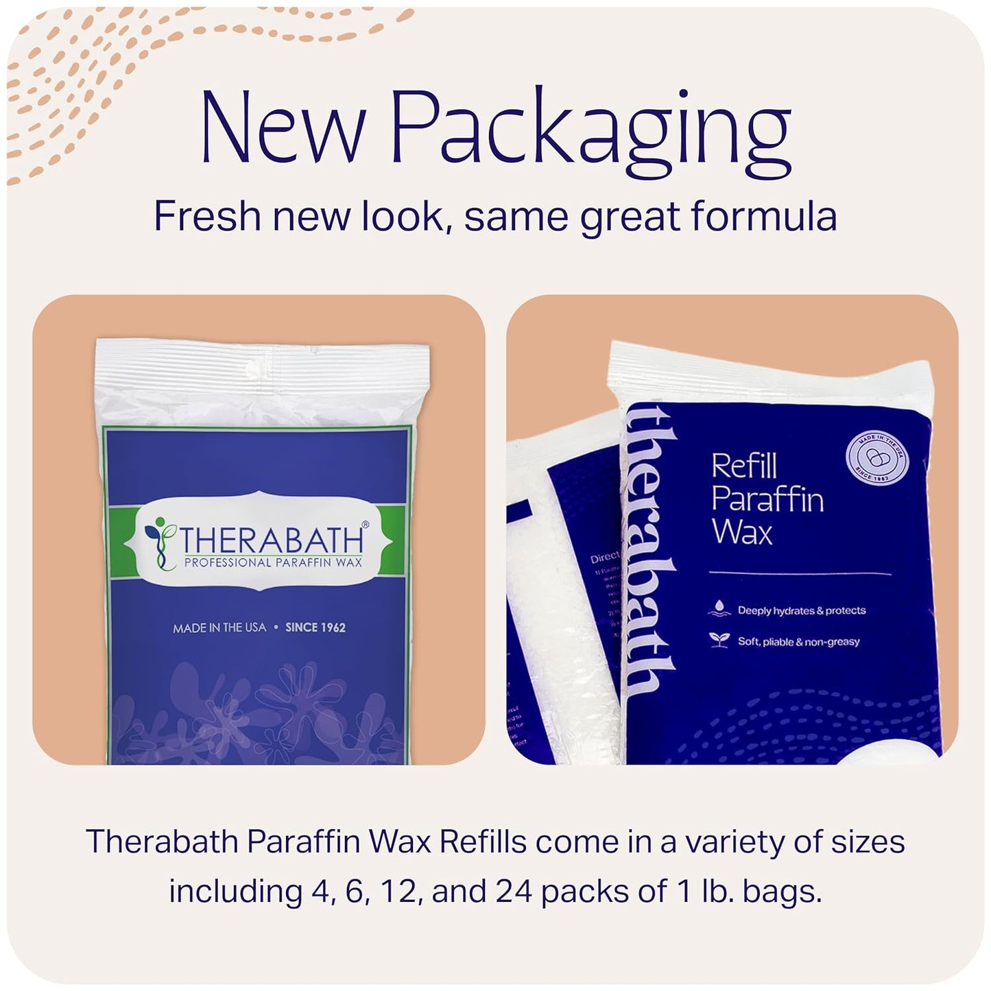 Therabath Paraffin Wax Refill - Thermotherapy - Use to Relieve Arthritis Discomfort, Stiff Muscles, & Dry Skin - For Hands, Feet, Body - Deeply Hydrates & Protects - Made in USA, 6 lb Warm Apple Spice