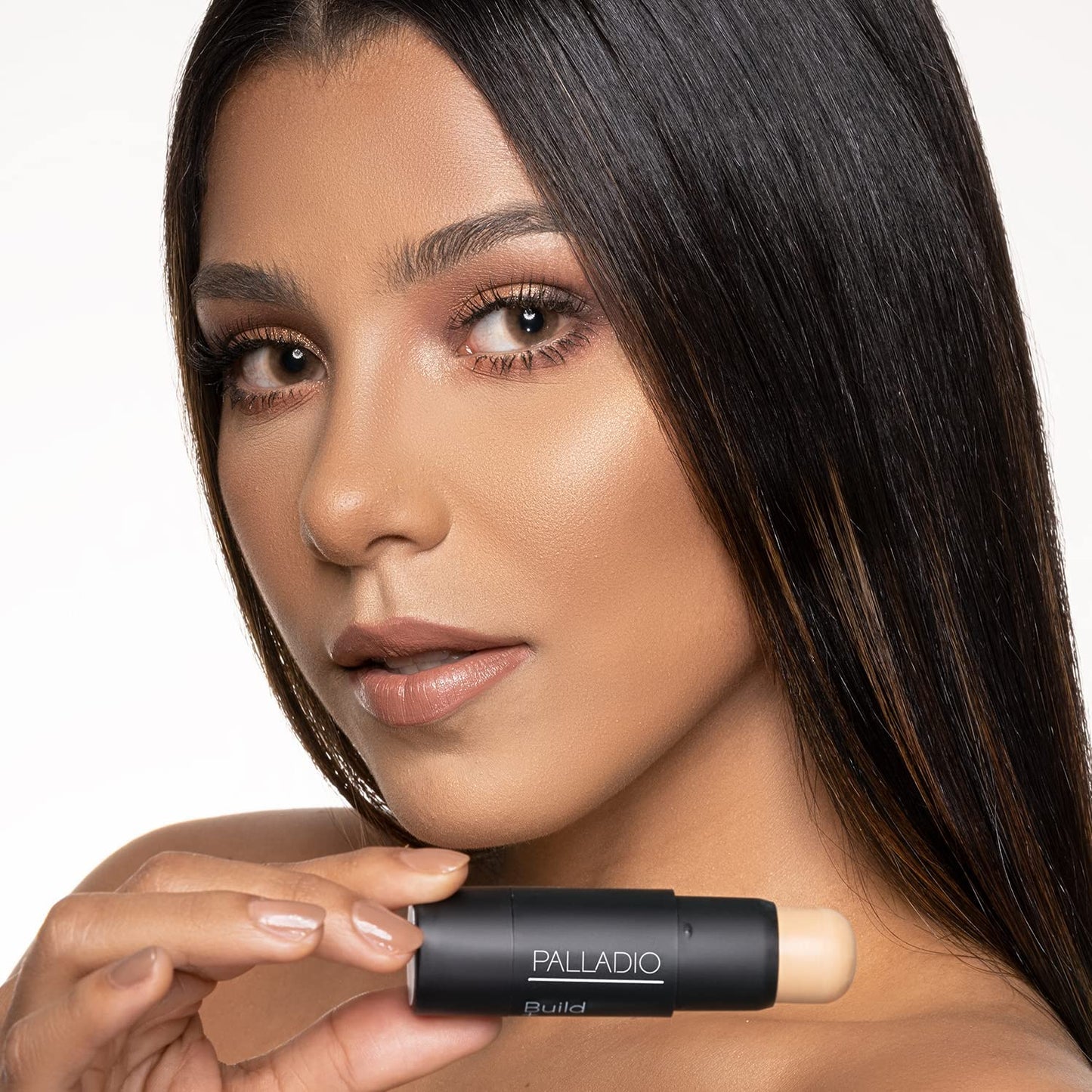 Palladio BUILD + BLEND Foundation Stick, Contour Stick for Face, Professional Makeup for Perfect Look, 0.25 Ounce (Mocha)