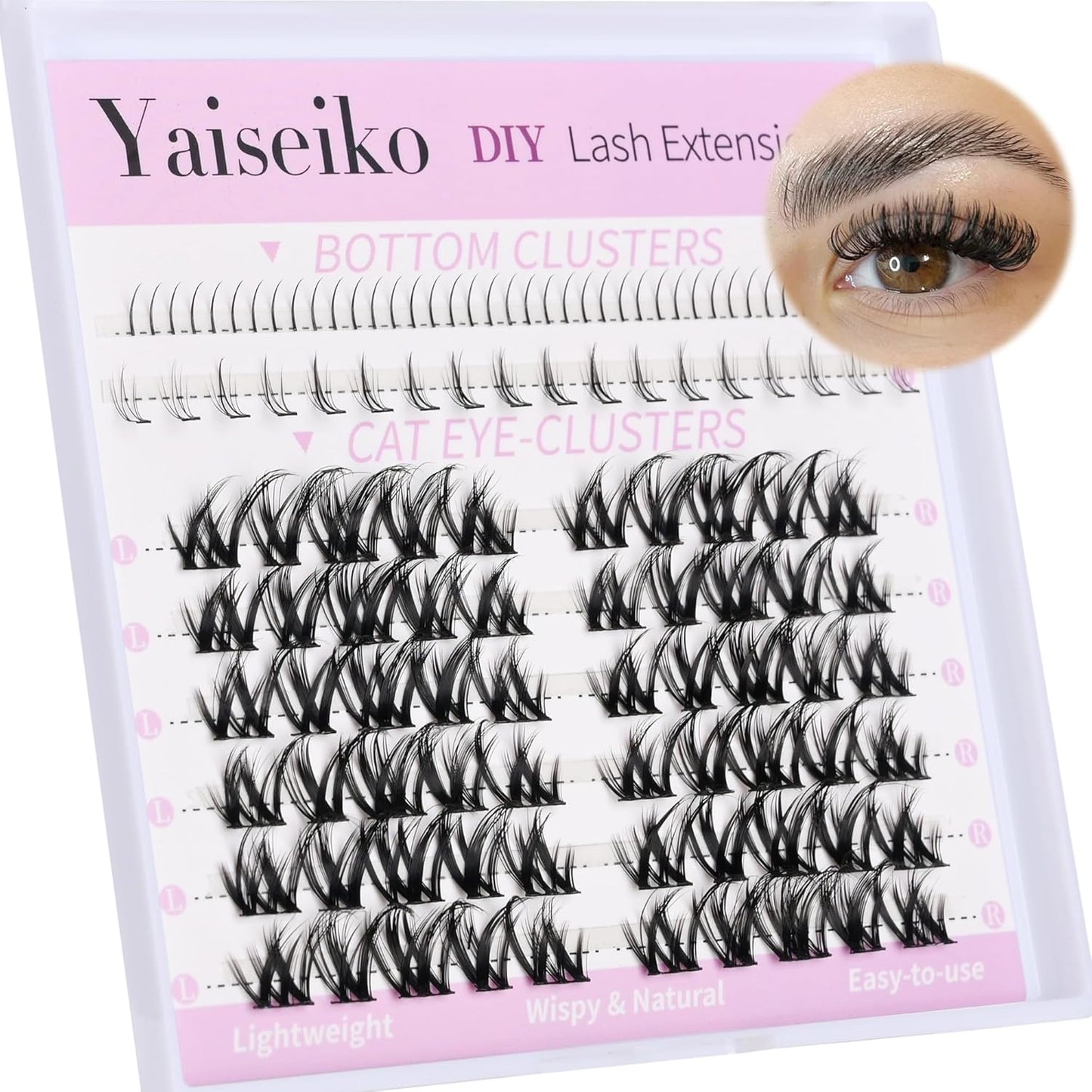 Lash Clusters With Bottom Lash Clusters Doll Eyelashes Cluster Lashes Natural Look DIY Lash Extension Lashes 118 Pcs Left&Right Cluster Eyelashes Extensions Wispy Lashes Fluffy Eyelash Clusters