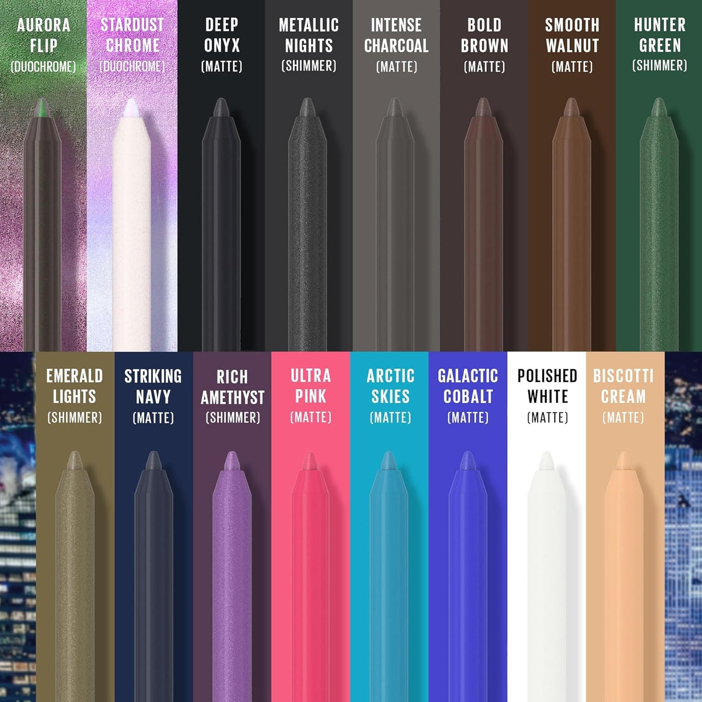 MAYBELLINE New York Tattoo Studio Long-Lasting Sharpenable Eyeliner Pencil, Glide on Smooth Gel Pigments with 36 Hour Wear, Waterproof Metallic Nights 0.04 oz