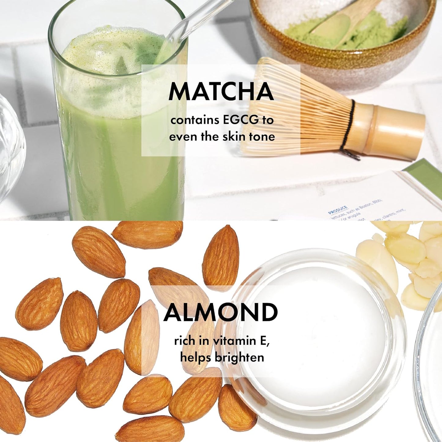 ESW Beauty Matcha Almond Milk - Radiance Plant-Based Milk Face Mask (6-Pack) - Revitalizing with Matcha Green Tea & Sweet Almond for Dull, Uneven Skin - Awakens & Revitalizes