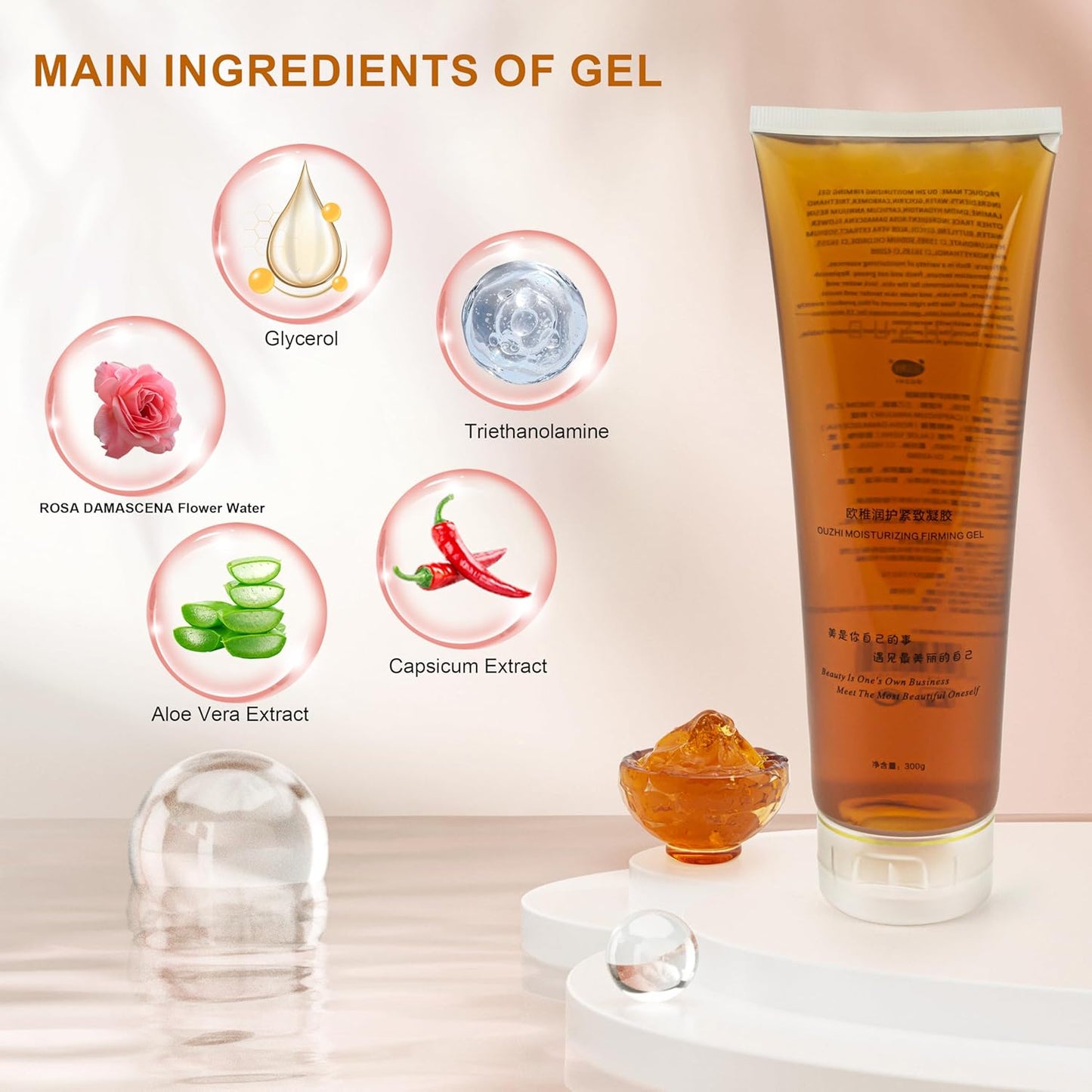 Elitizia Spotless Upgrade Gel Thermal Hot Gel for Beauty Body Skin Device Massage Machine Skin Care Tools Salon Spa Use Women and Men 2pcs Per Set ETM609