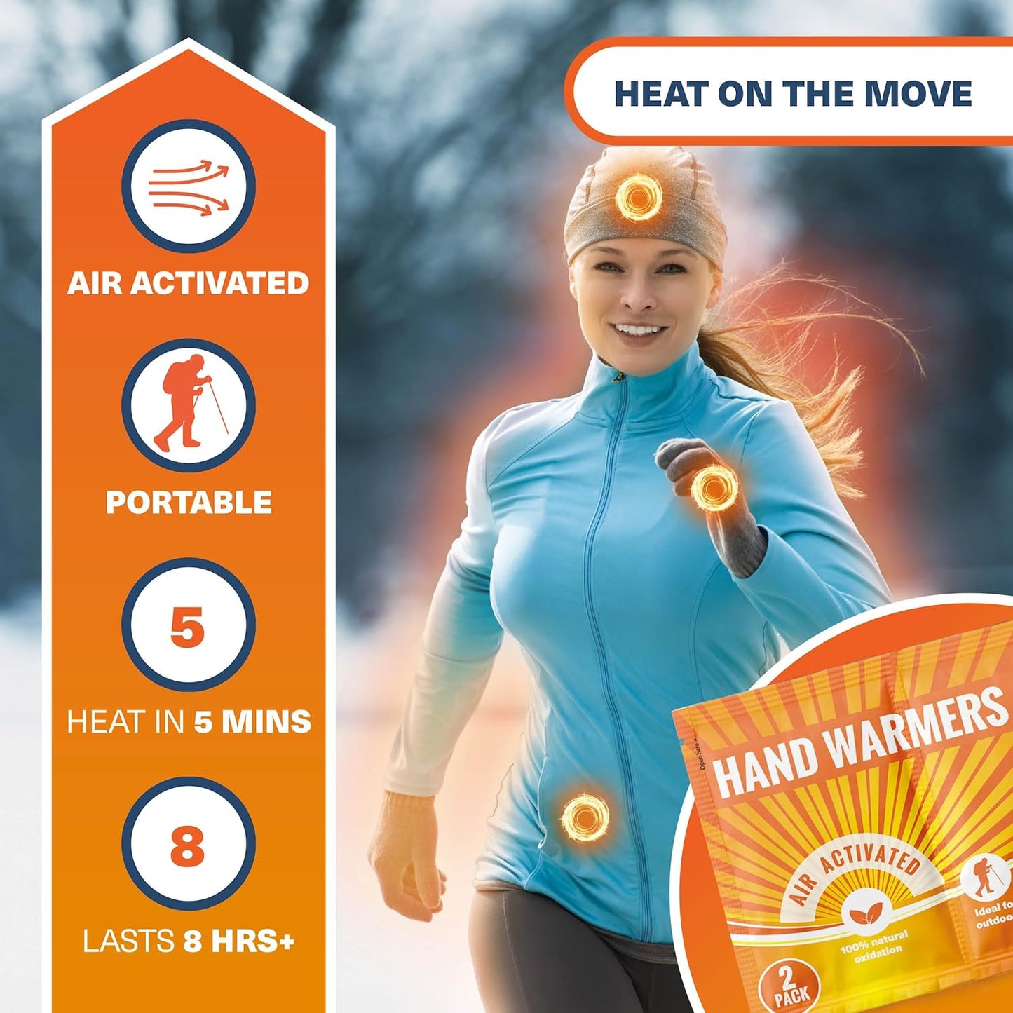 Bramble Hand Warmers Disposable Value Pack (2 Warmers per Pack) Pocket Warmers for Hiking, Outdoor Activities, Skiing - up to 10 Hours of Heat