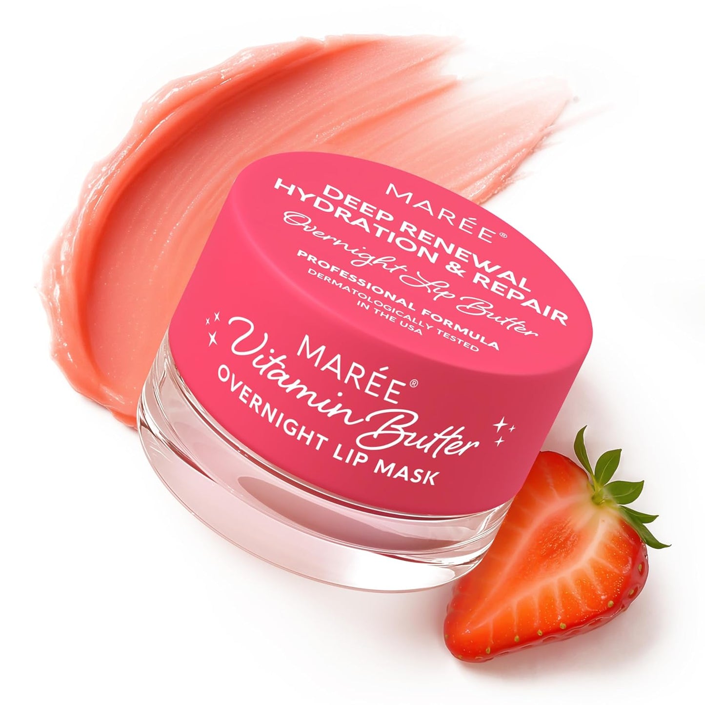 MAREE Lip Moisturizer Sleeping Mask Overnight - Moisturizing Lips Butter Balm with Hyaluronic Acid - For Very Dry Lips Care - Hidratante de Labios Care Products