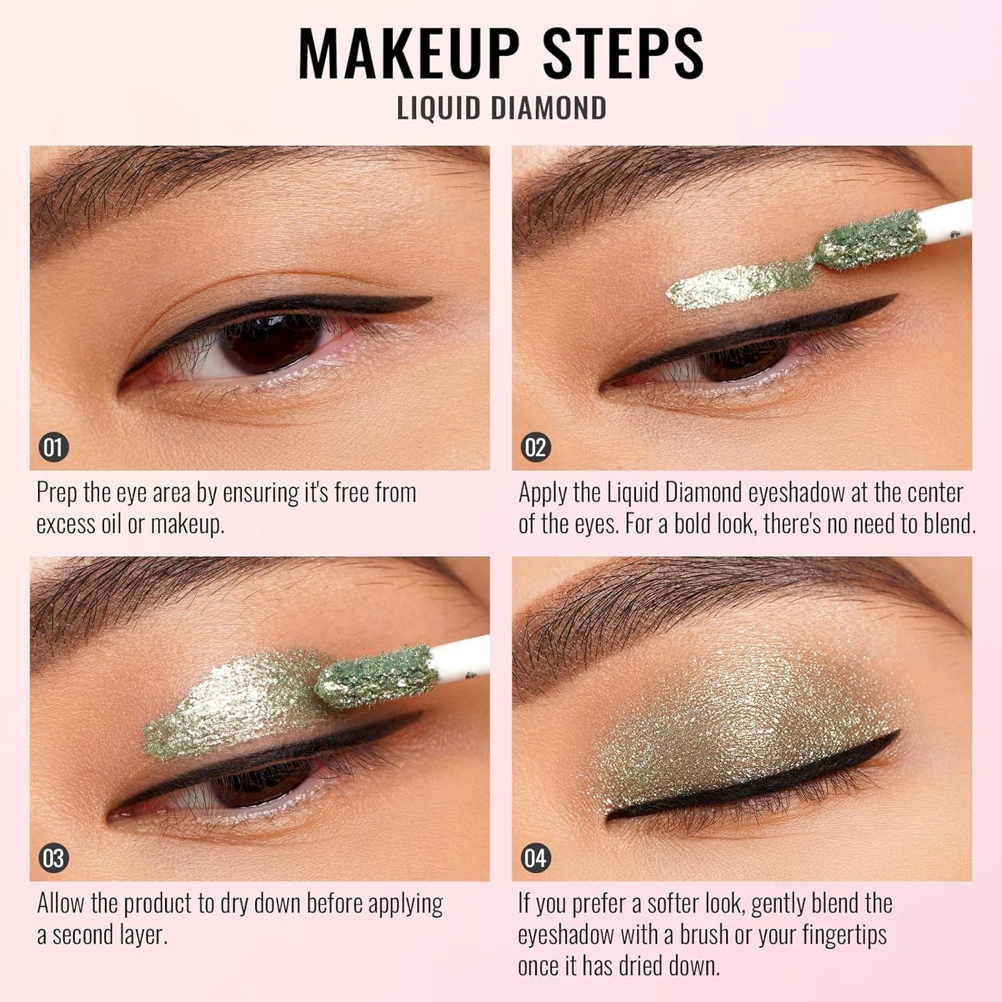 Oulac Green Liquid Glitter Eyeshadow&Eyeliner–Smooth Shimmer Eye Makeup with Sparkle Finish,All-Day Wear Lightweight Buildable Formula,Easy to Use Smudge-Proof,Gifts for Women,Vegan 5.4g (20)