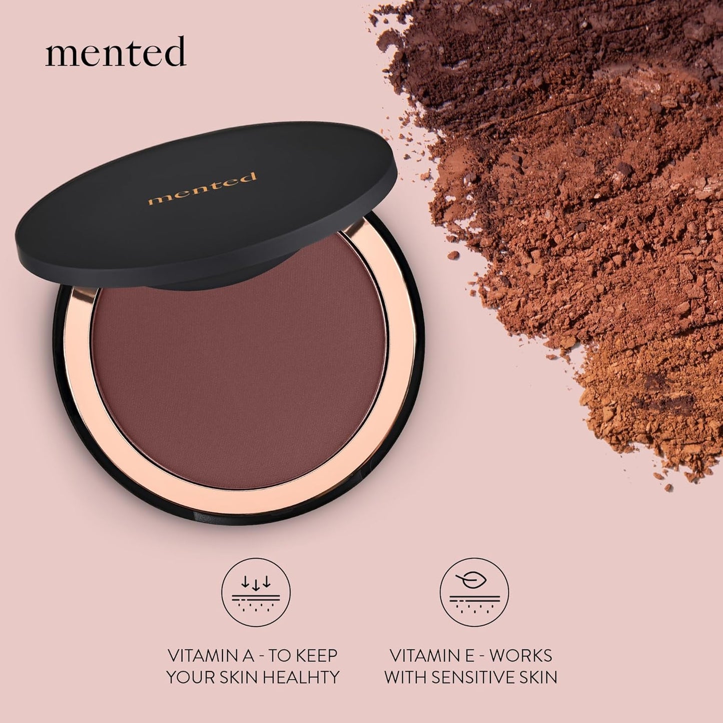 Mented Cosmetics Made in Italy, Cruelty Free Makeup, Vegan, Paraben Free, Shimmer Bronzer, Highlighter Bronzing Powder Palette for Face with Vitamin E + A, 0.35oz/10g, Yacht Life