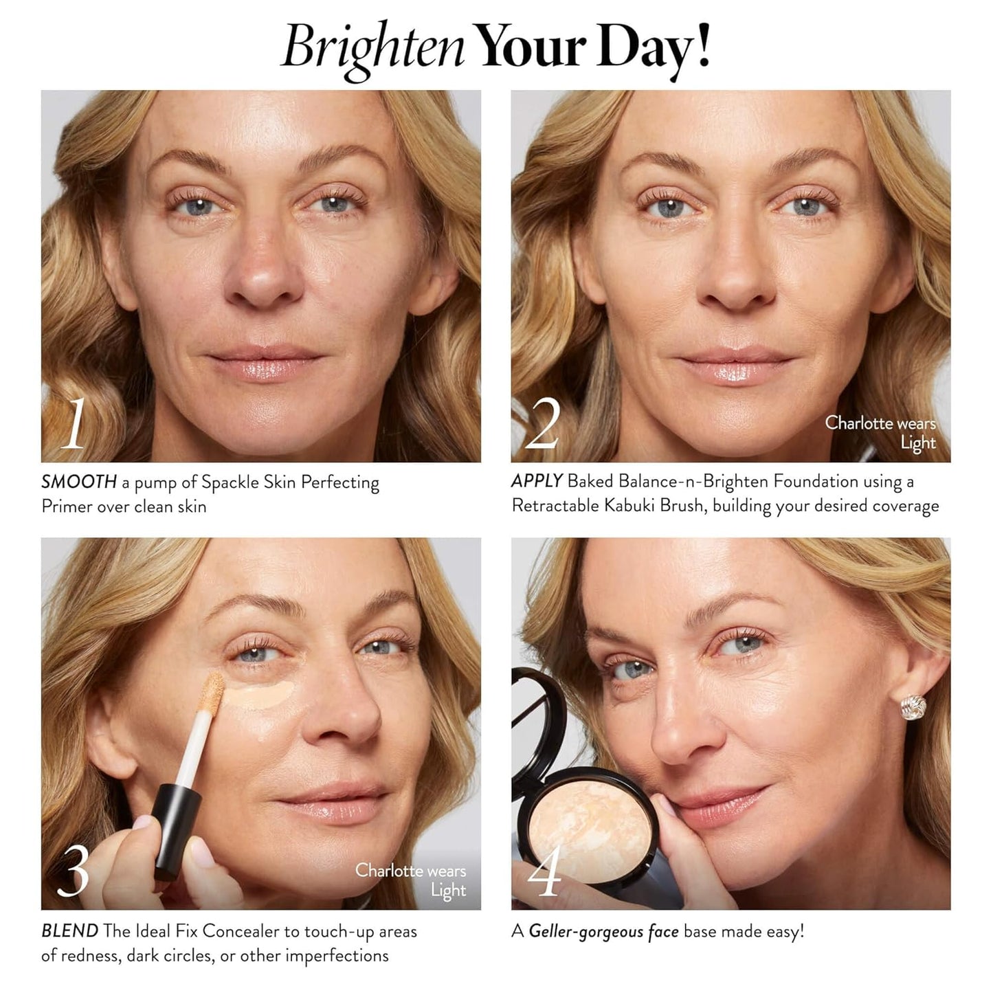 LAURA GELLER NEW YORK Award-Winning Baked Balance-n-Brighten Color Correcting Powder Foundation - Medium - Buildable Light to Medium Coverage - Demi-Matte Natural Finish