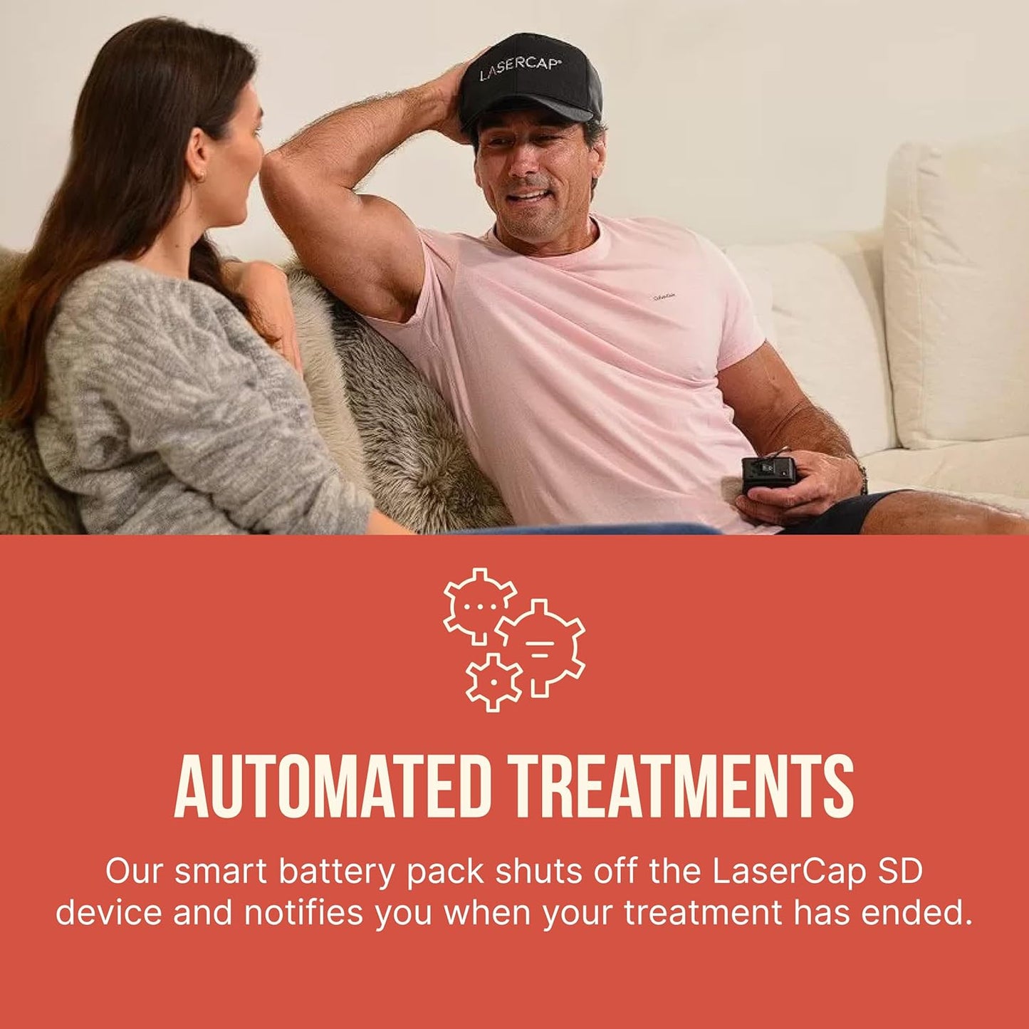 LaserCap SD Red Light Therapy Cap – Wearable Light Device for Thinning Hair – Hands-Free, Rechargeable, Portable Design for Men & Women – Includes Battery Pack & Travel Case