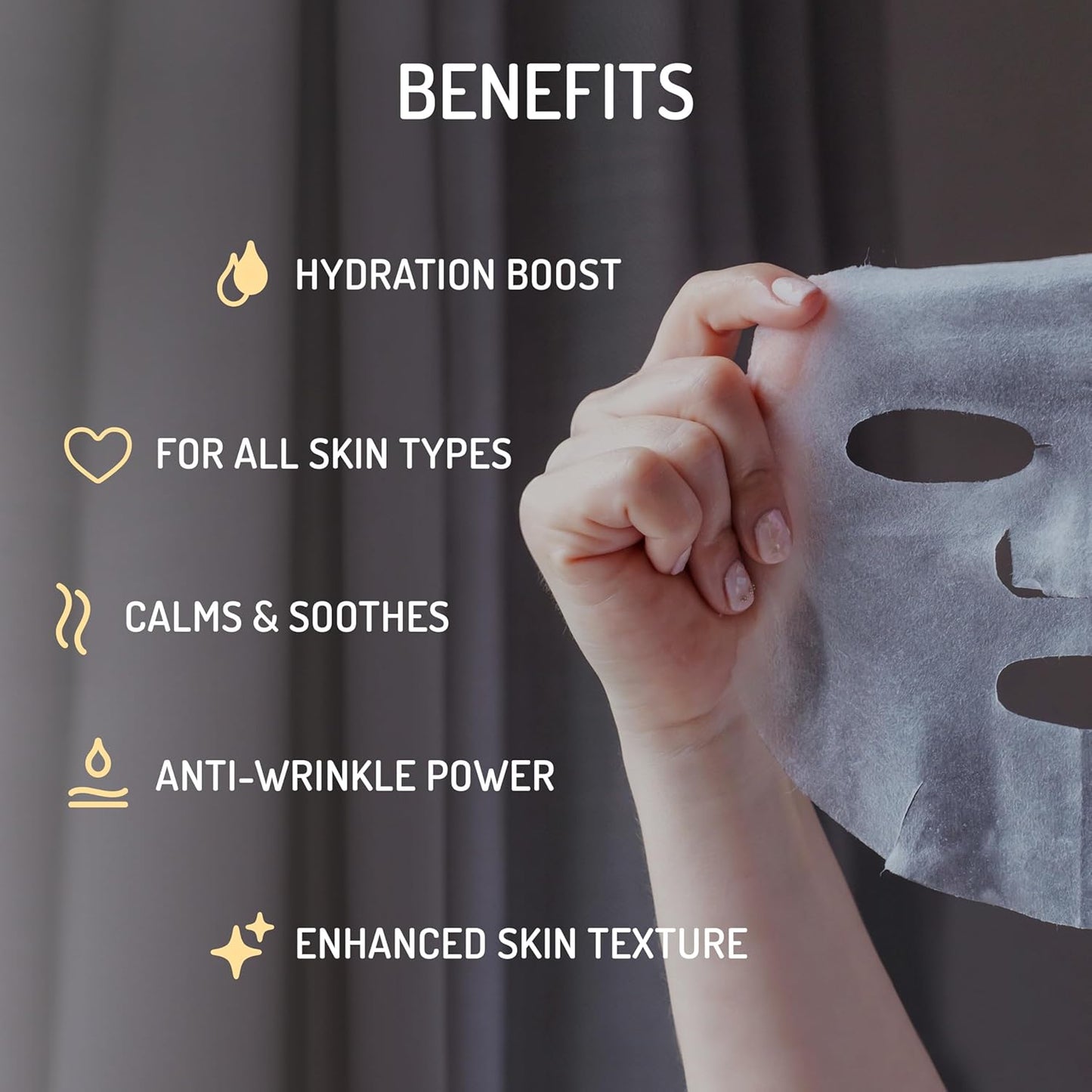 Eve Hansen Collagen Face Mask Sheets Set of 5 – Hydrating & Nourishing Care for All Skin Types – With Hyaluronic Acid, Tangerine Peel, Blueberry Extract & Spinach Leaf