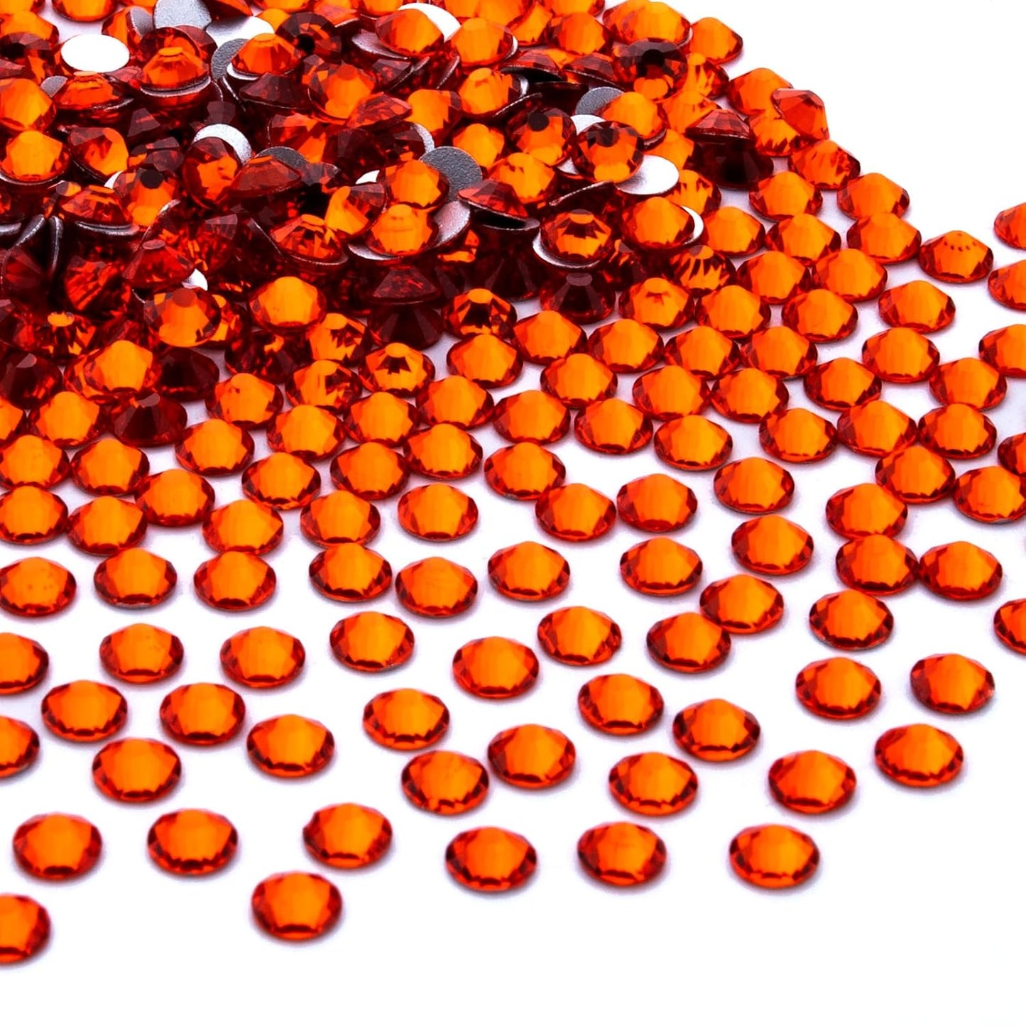 1440Pcs Orange Crystal Rhinestones,Glass Flatback Rhinestones Gemstones for Nail Face Makeup Art Crafts Clothes Decoration - (SS20,4.8mm,Orange)
