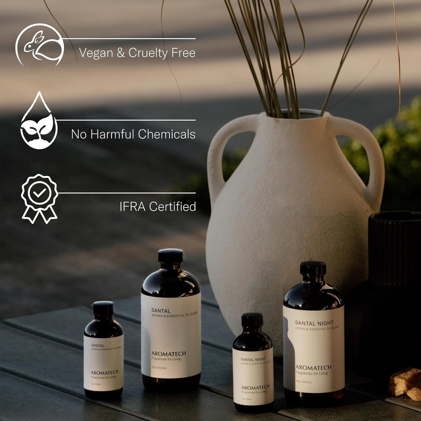 AromaTech Palo Santo & Amber for Aroma Oil Scent Diffusers - 500 mL