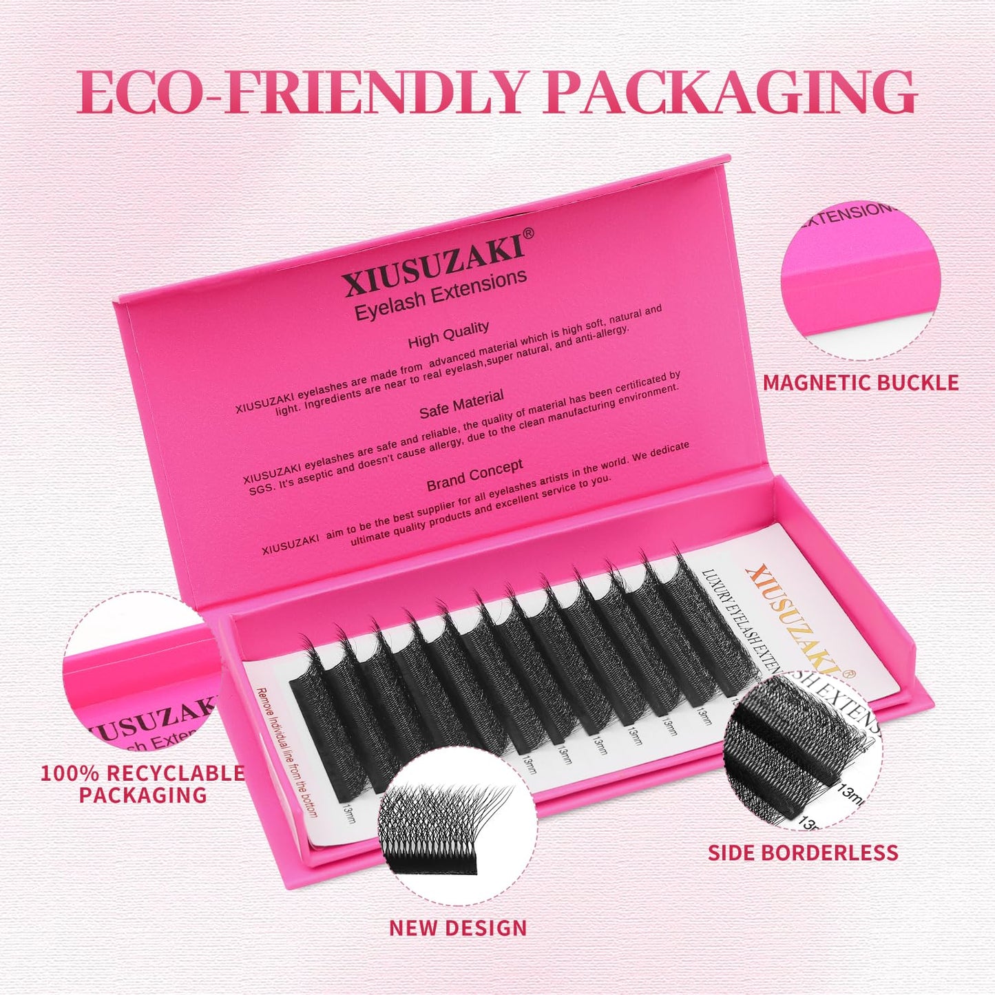 W Lash Extensions Supplies 7D Eyelash Extensions W Shape 0.07mm Thickness C Curl 12mm Premade Fans Easy Fan Lashes Volume Matte Black 12 Rows Crisscross Eye Lashes(W-7D-0.07-C,12mm)