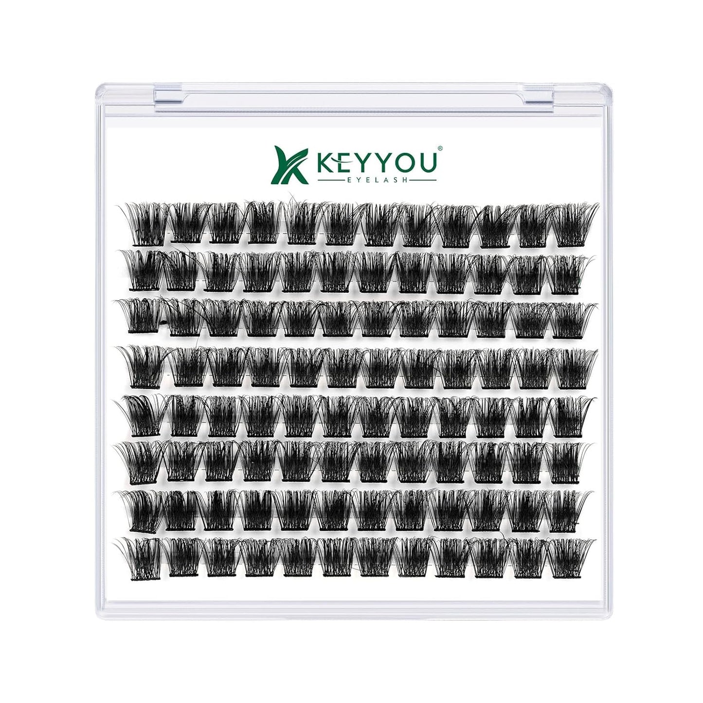 Lash Clusters,96 Pcs Cluster Lashes D Curl 12mm DIY Lash Extensions Eyelash Clusters,KEYYOU Volume Wispy Individual Lashes Soft&Comfortable Easy DIY at Home(Y05,D-12mm)