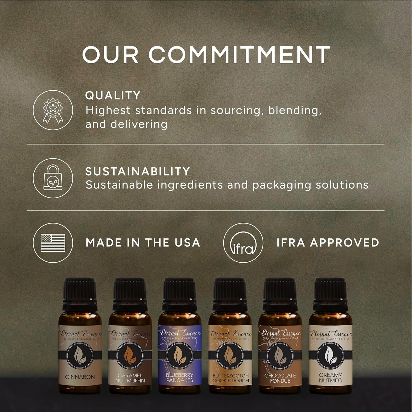 Eternal Essence Oils Cookies & Cakes Set of 6 Premium Fragrance Oils - Includes Caramel Nut Muffin, Oatmeal Cookie Dough, Malibu Rum Cupcakes, Maple Pecan, Snickerdoodle, and Cinnabon - 10ML