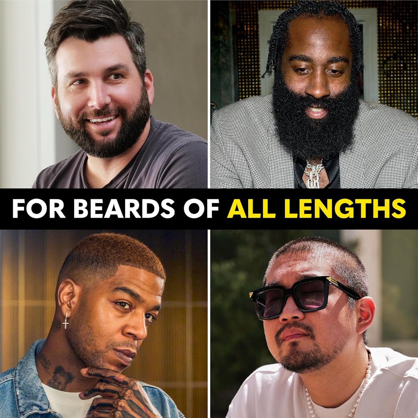 The Beard Club Brush, Comb, Pick and Scissors Grooming Kit for Men's Beards and Mustaches - Gift Set