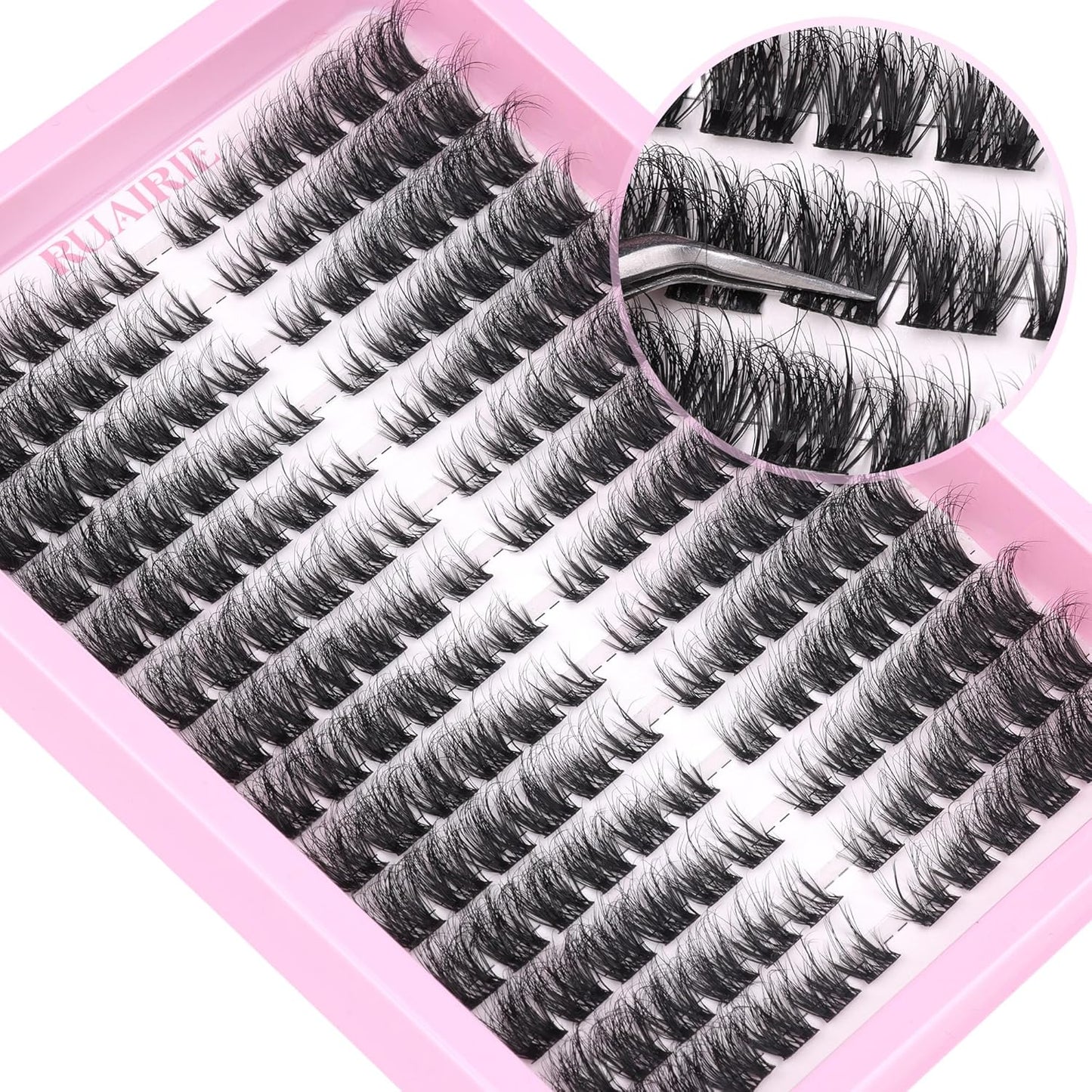 Lash Clusters Volume Eyelash Clusters Eyelash Extensions 168pcs DIY Individual Lashes Extensions 8-16MM Wispy Cluster Lashes by Ruairie