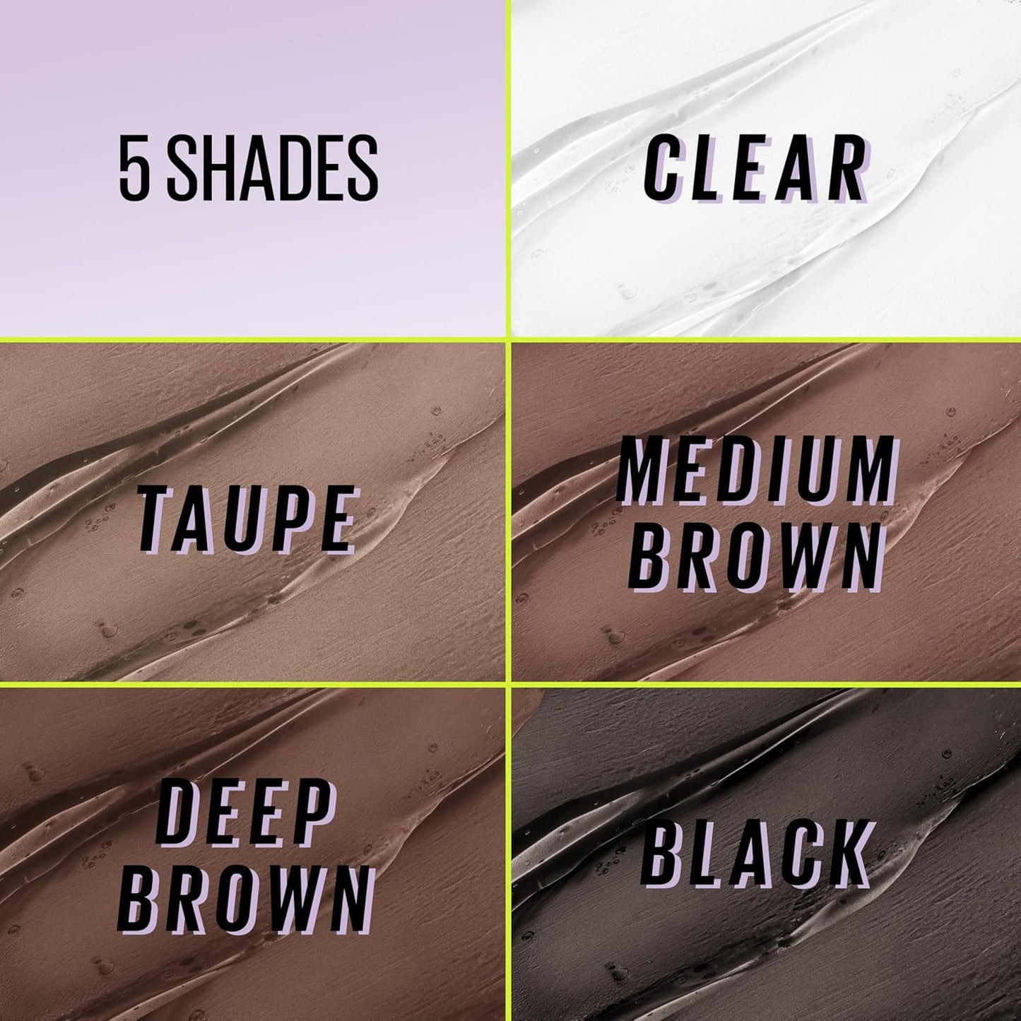 Maybelline Super Lock Brow Glue Eyebrow Gel, Lightweight and Waterproof Tinted Brow Gel For Up To 24HR Hold, Black, 1 Count