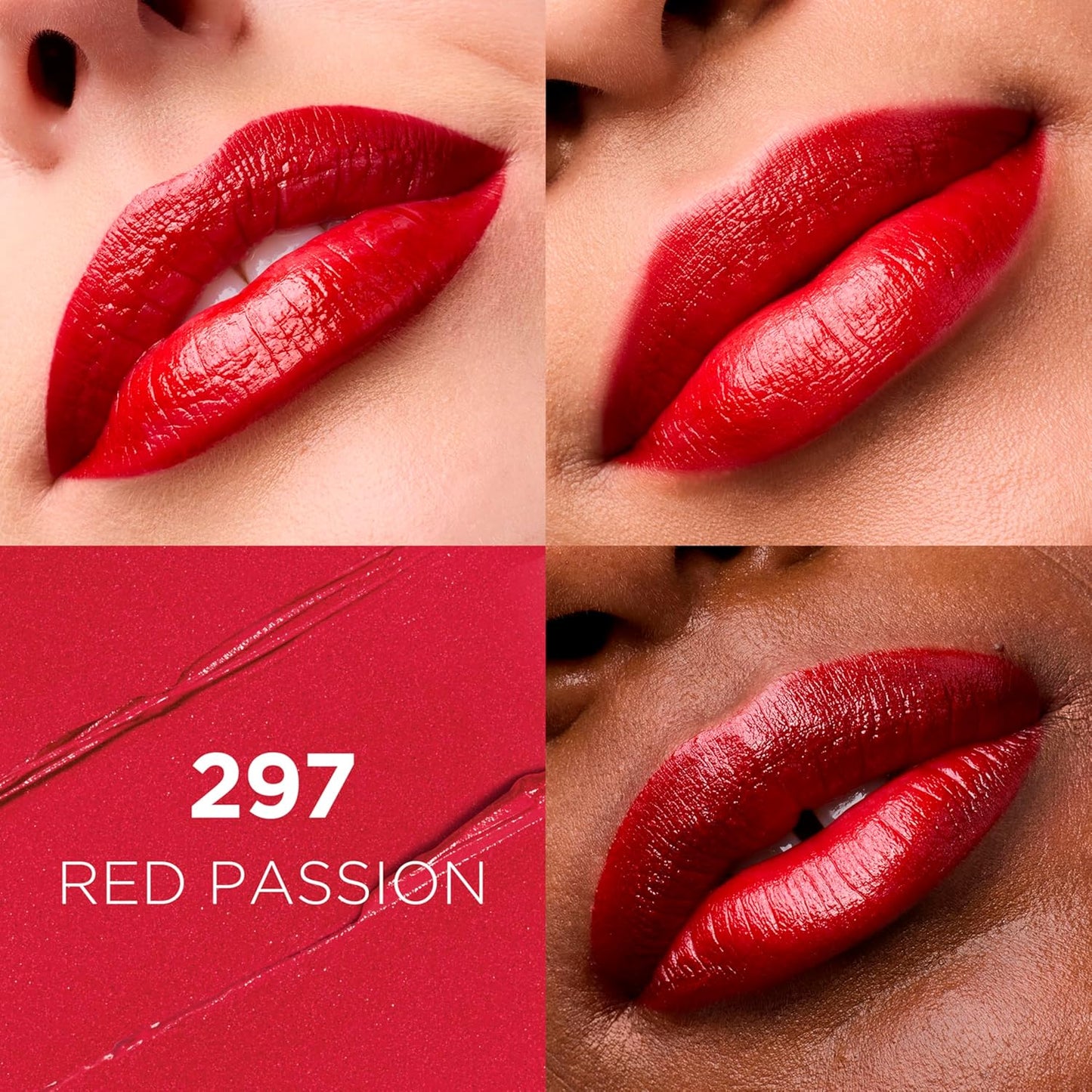L'Oreal Paris Colour Riche Original Creamy, Hydrating Satin Lipstick with Argan Oil and Vitamin E, Red Passion , 1 Count